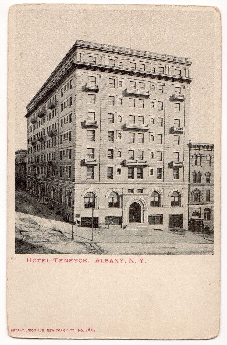 Albany New York c1905 Hotel Teneyck, demolished c1970, vintage undivided back