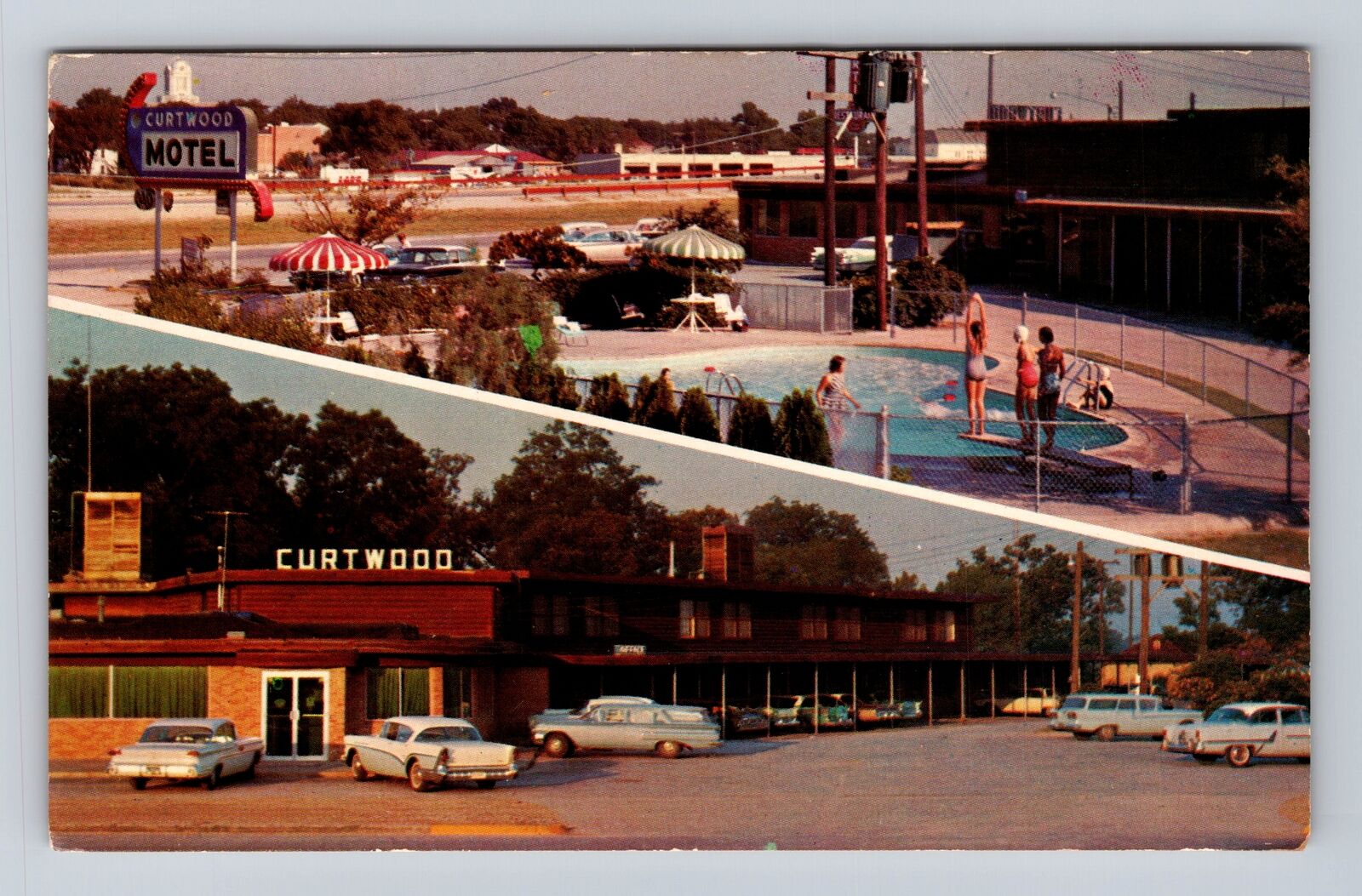 Gainesville TX-Texas, Curtwood Hotel Court, Advertisement, Vintage Postcard