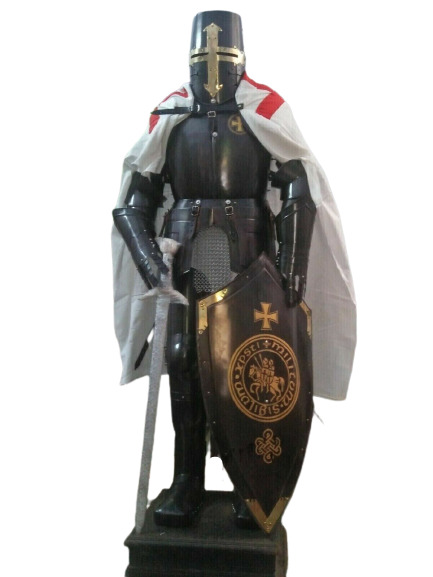 Antique Full Body Armour Wearable Costume Black Medieval Knight Suit Combat Gift