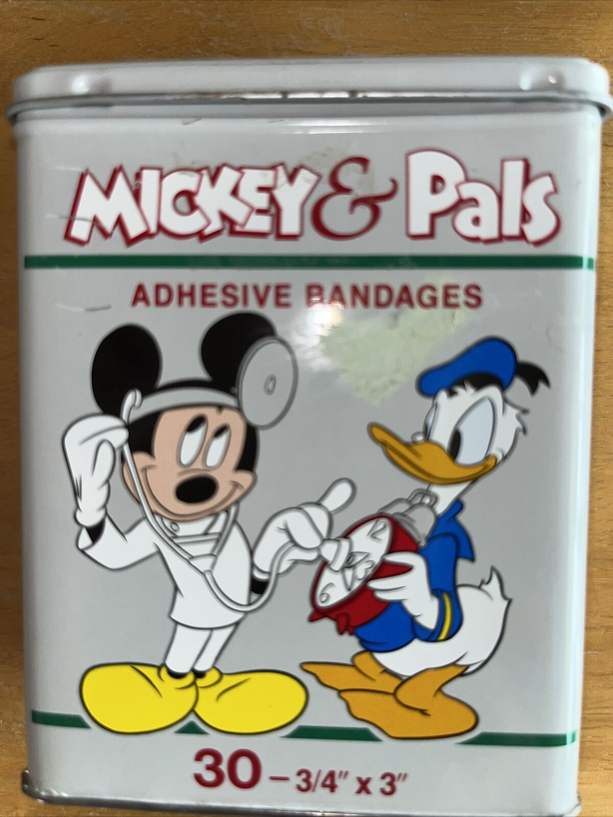 Vintage Mickey Mouse and Pals Band Aid Tin Disney Collectible No Bandages