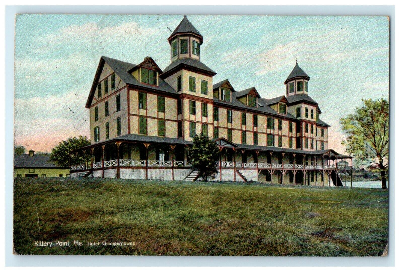 1910 Hotel Champernowne, Kittery Point, Maine ME Antique Posted Postcard