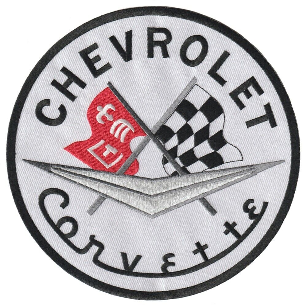 Chevrolet Corvette Car Auto Motor Racing Logo Size 8.0\