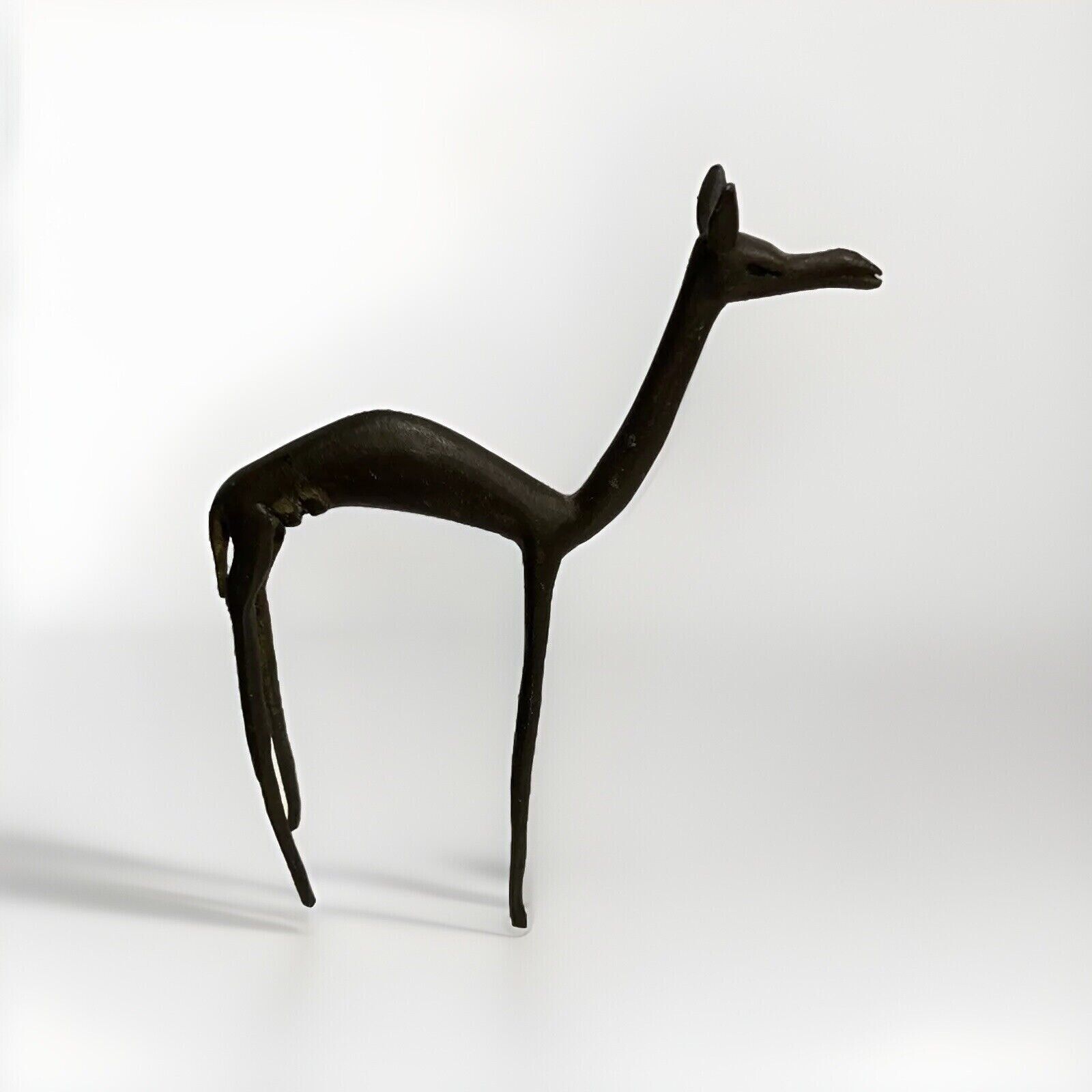 Vintage African Tribal Bronze Camel - Giraffe - Llama