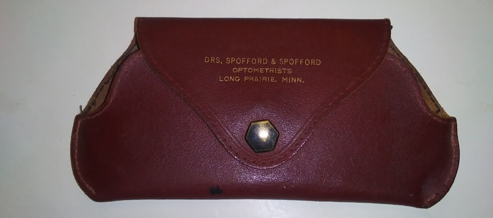 Vintage Drs Spofford & Spofford Optometrists Long Prairie Minnesota Glasses Case