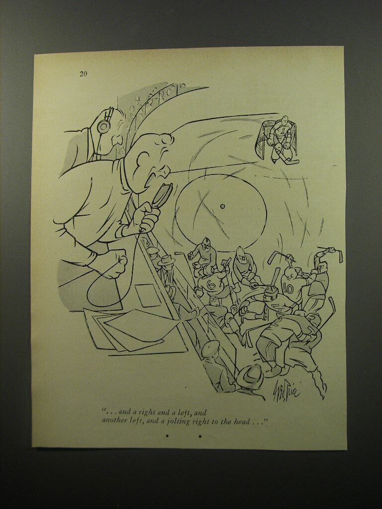 1950 Cartoon by George Price - and a right and a left, and another left