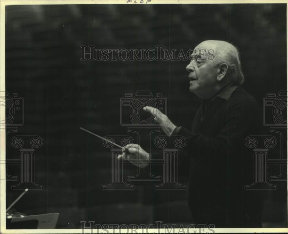 1979 Press Photo Eugene Ormandy conducting the Philadelphia Orchestra