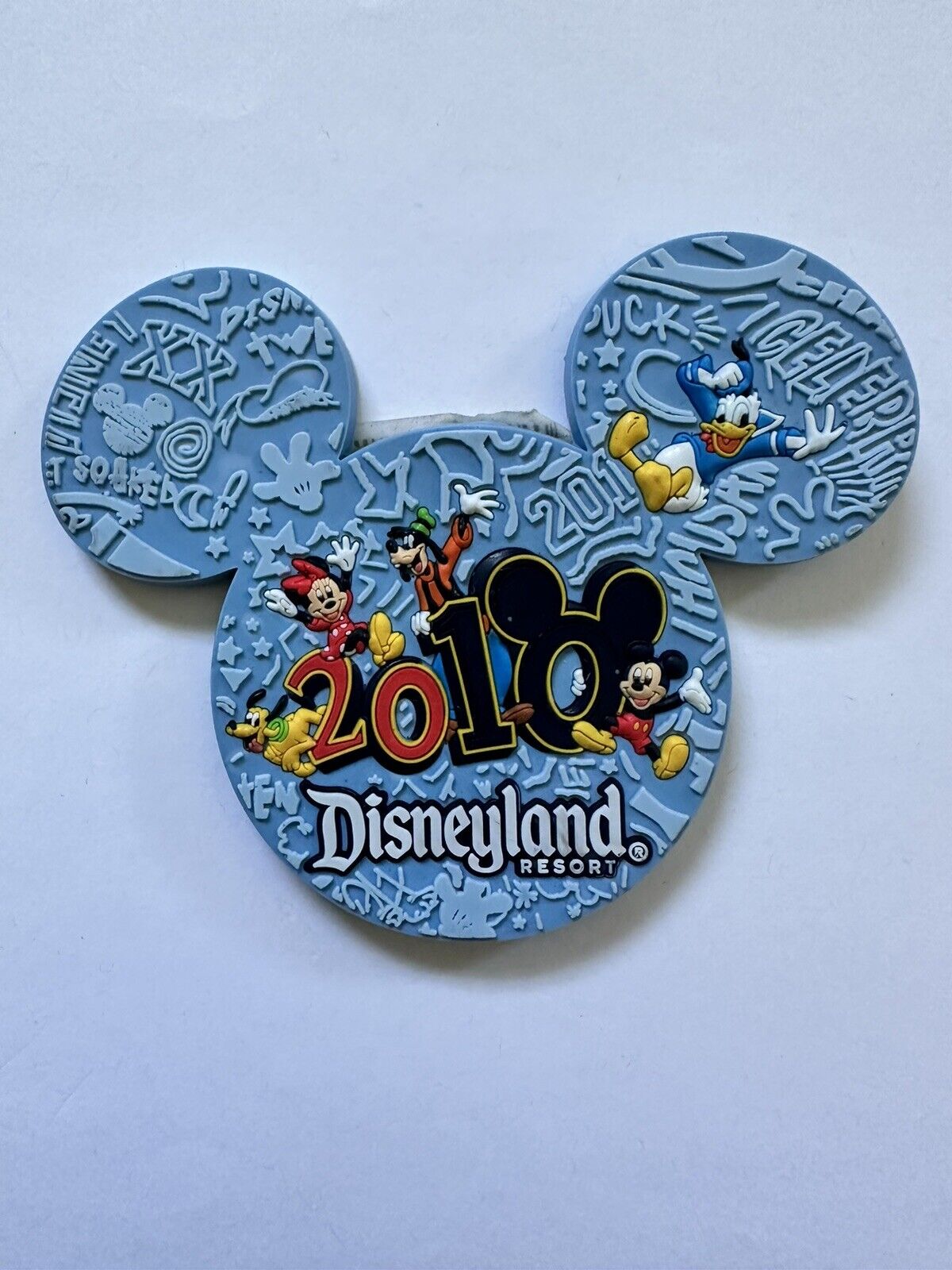 2010 Disneyland Disney Rubber Fridge Magnet Mickey Mouse Minnie Goofy Pluto RARE