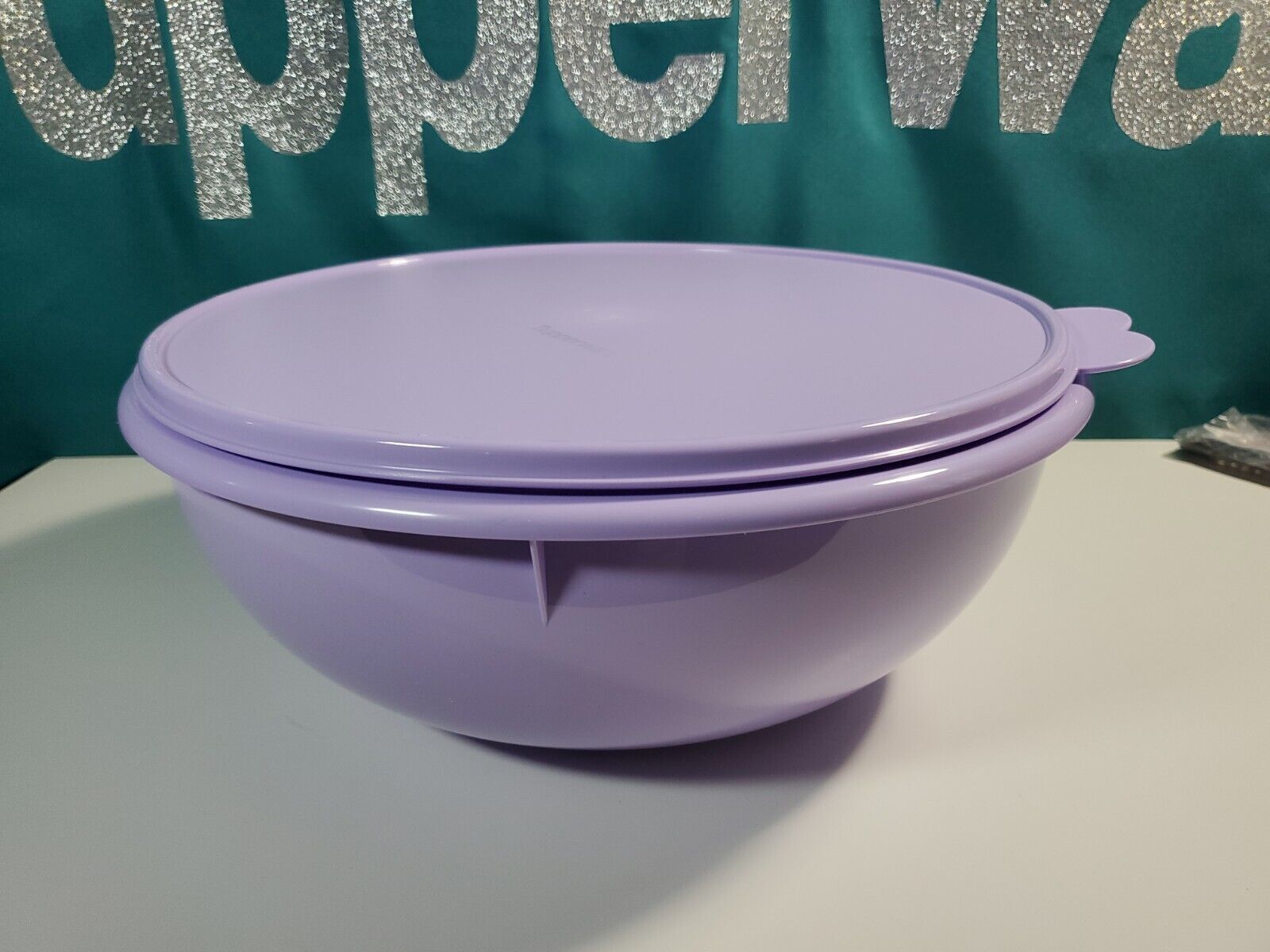 Tupperware Fix N Mix Bowl 27 Cup Matching Seal Lilac Purple Super Tazon sale