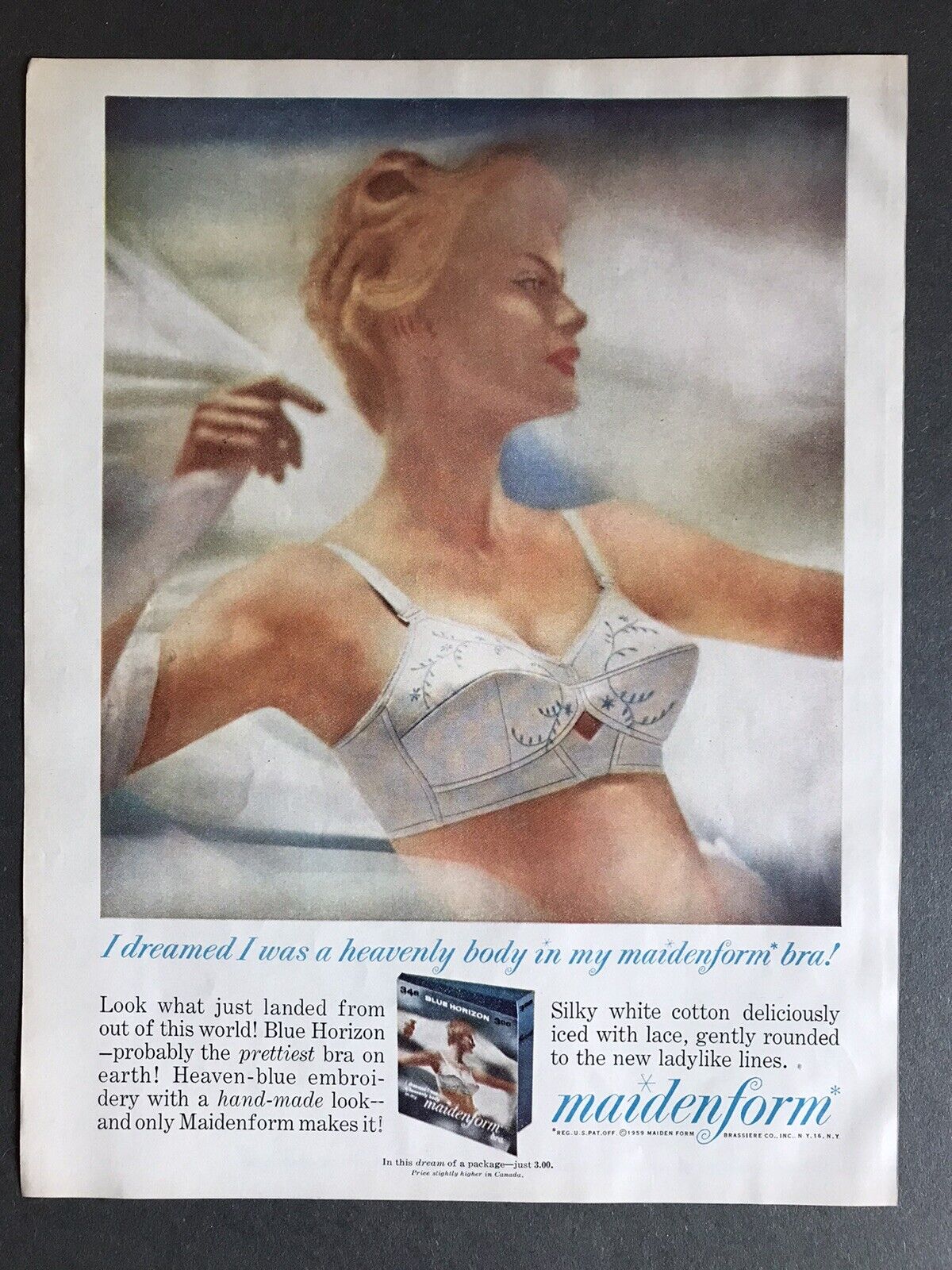 Maidenform Bra 1950\'s Print Ad \