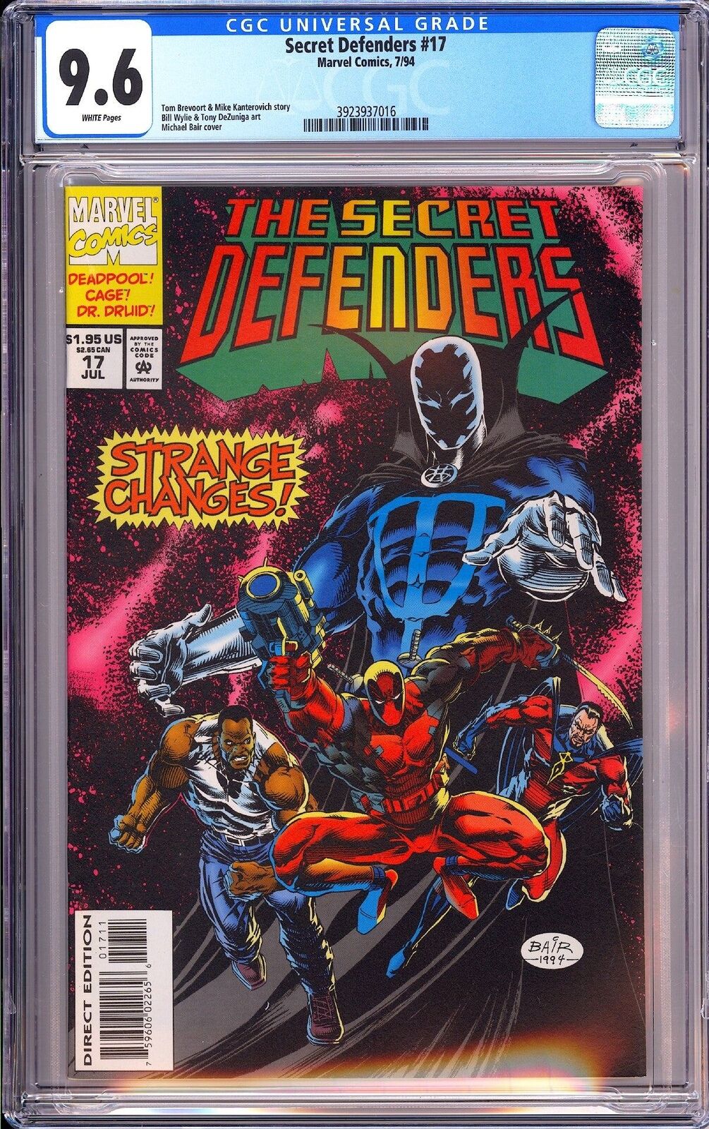 Secret Defenders 17 CGC 9.6 1994 3923937016 Doctor Strange Changes Deadpool