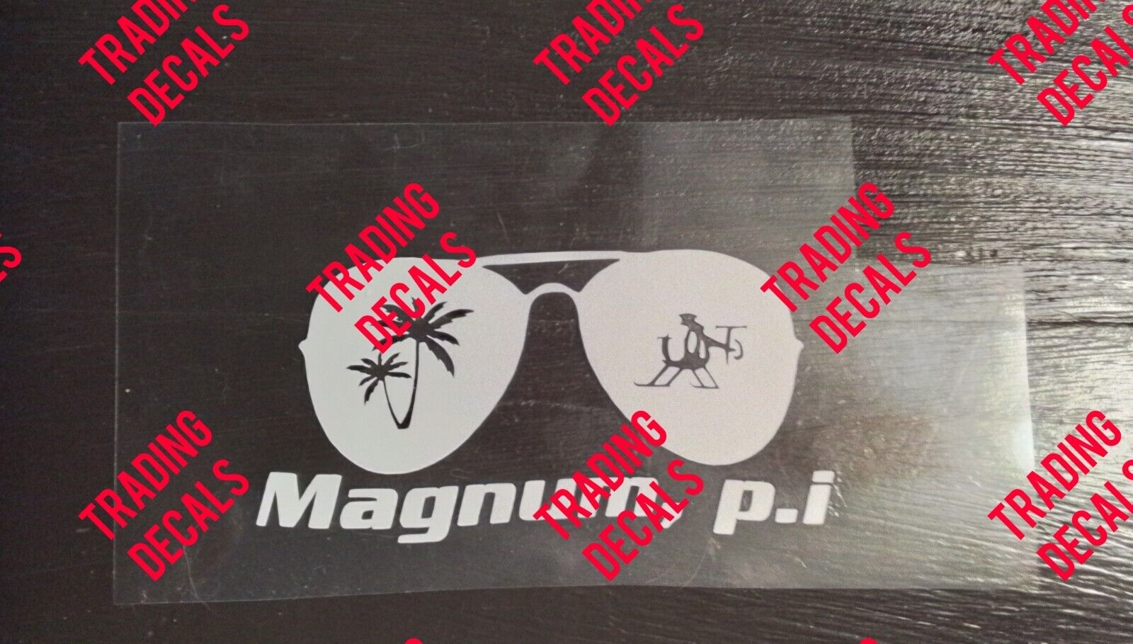 Island Hoppers Sticker Vinyl Decal Magnum PI Hawaii sunglasses 
