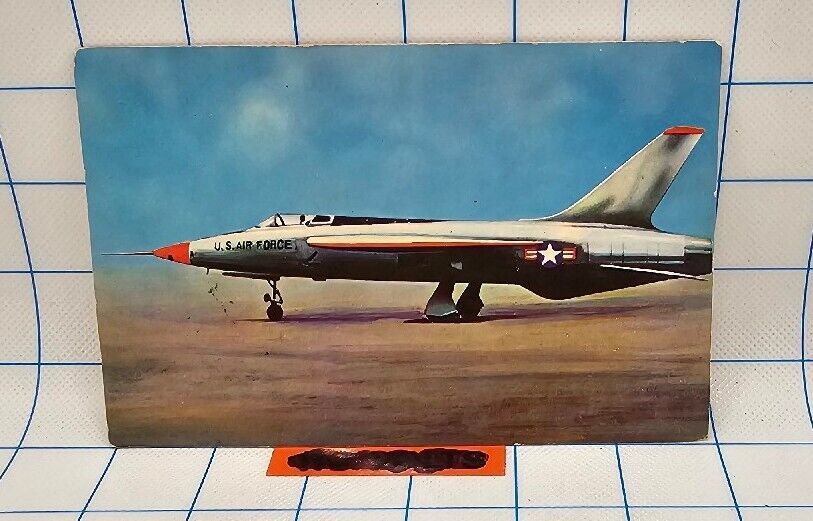 ATQ Ephemera Postcard Unposted USAF thunderchief F-105 jet fighter 