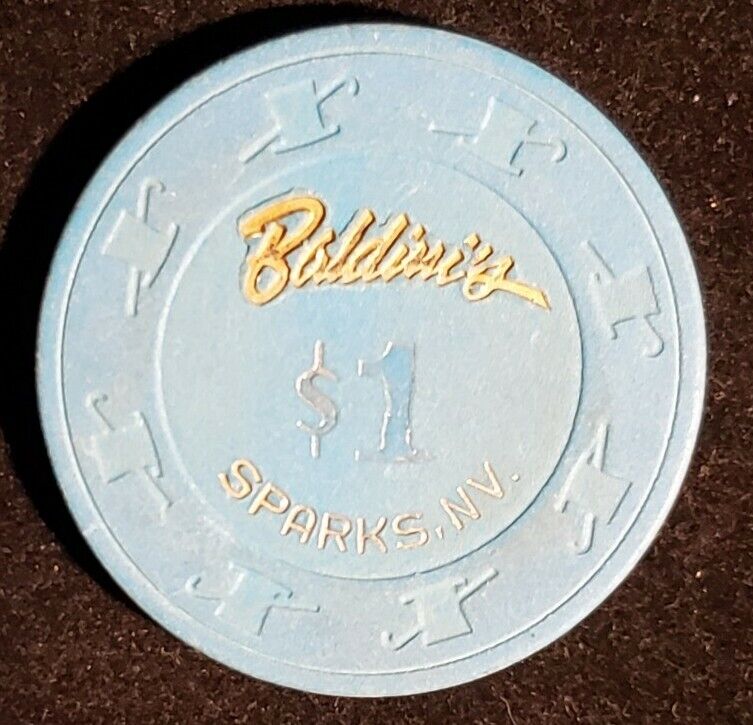 Baldini\'s Casino Sparks NV $1 Chip 1992. Our T5183