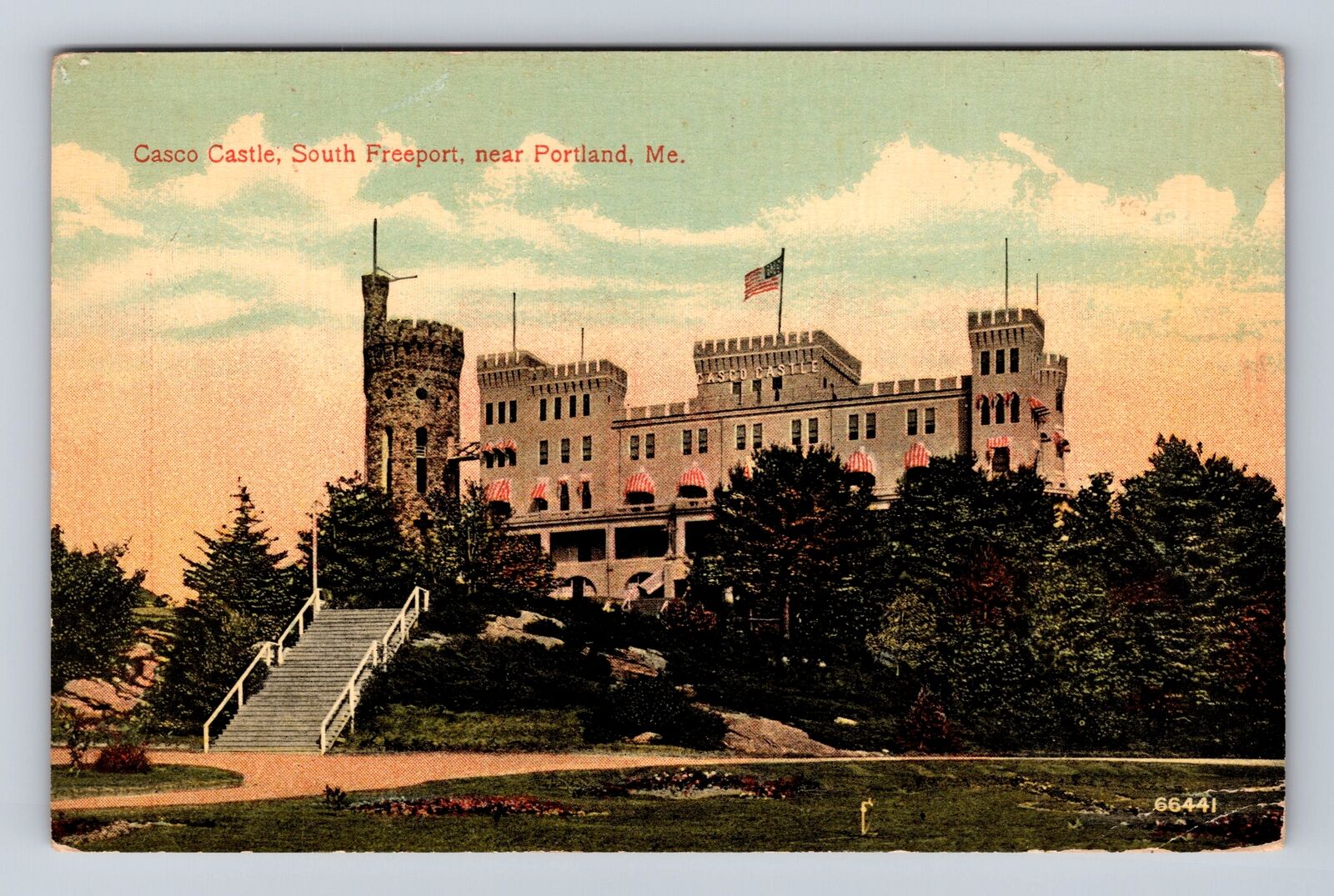 Portland ME-Maine, Casco Castle, South Freeport, Antique, Vintage Postcard