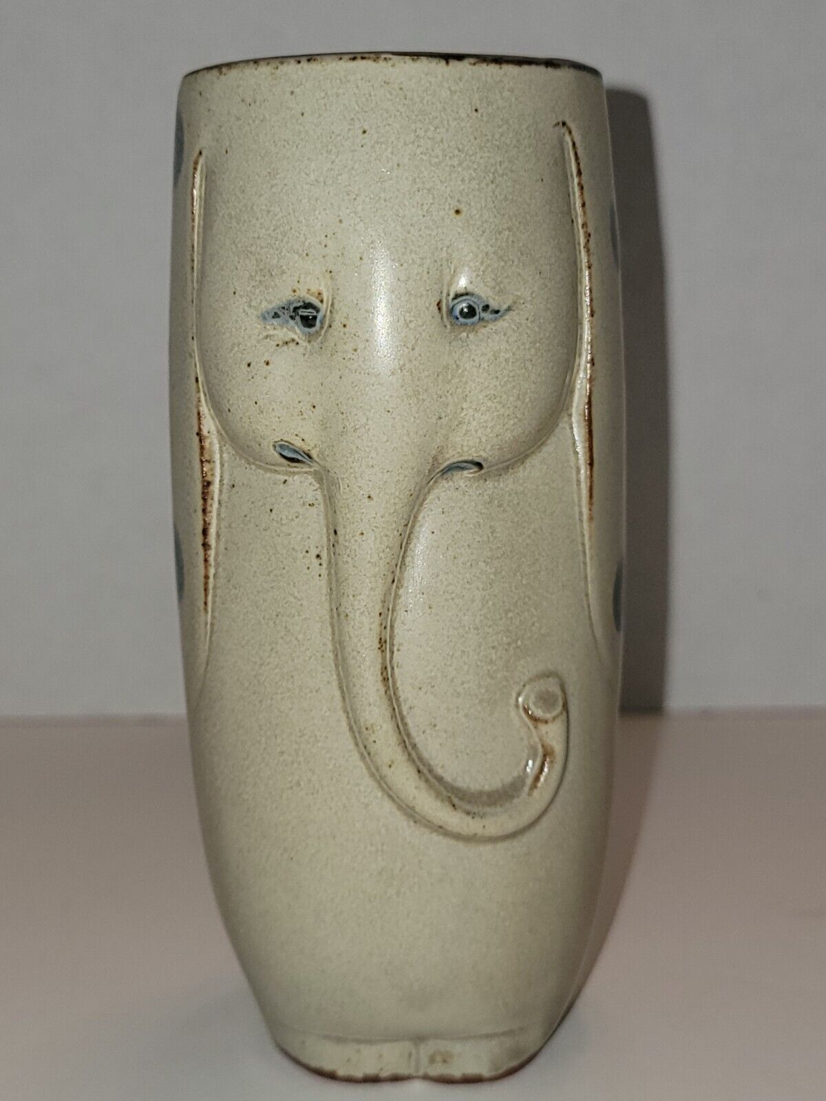Vtg 60s Elephant Vase Gempo UCTCI Stoneware Pottery 3D  MCM Rare Collectible 