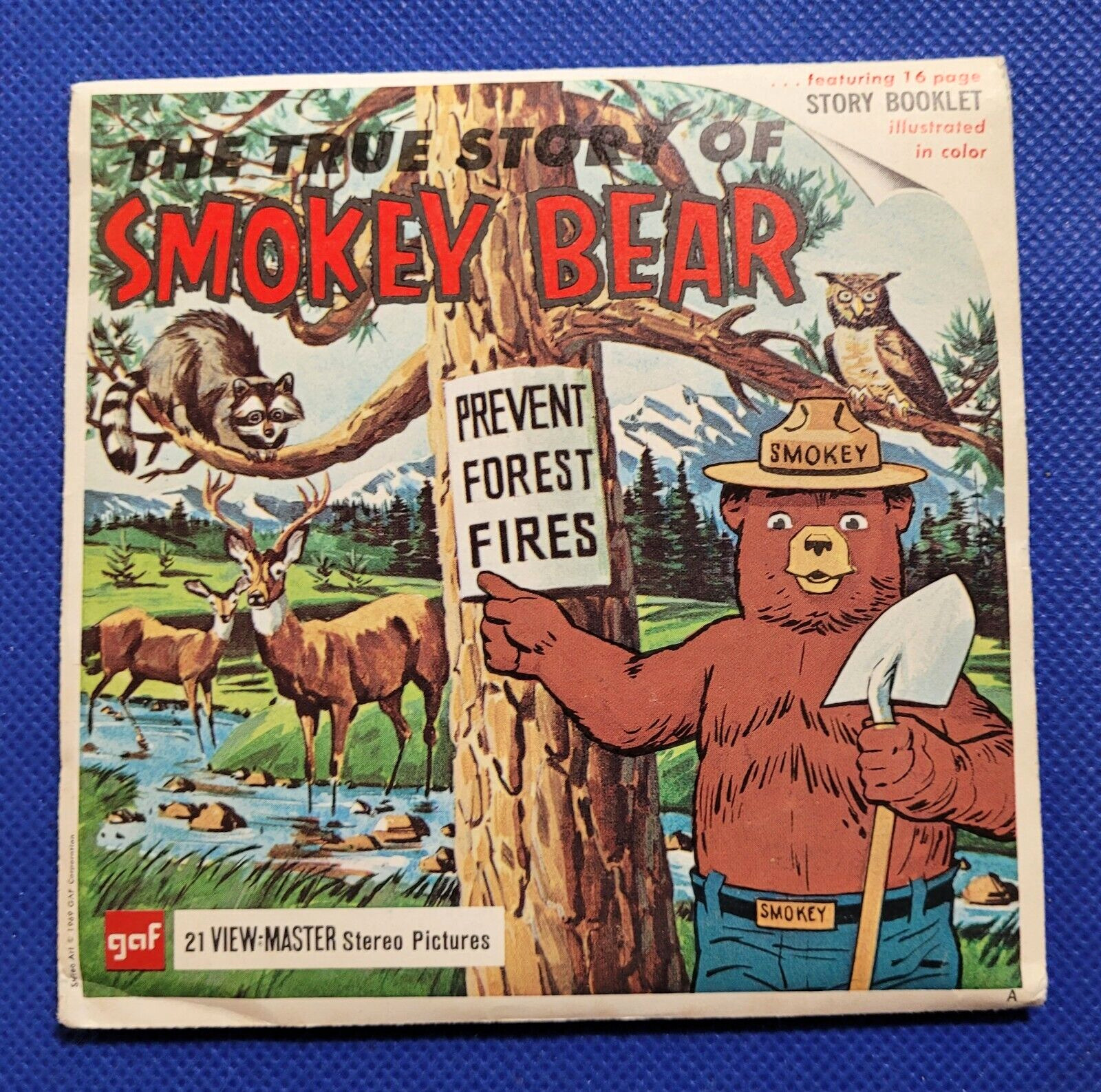 Gaf B405 True Story of Smokey Bear Prevent Forest Fires view-master Reels Packet