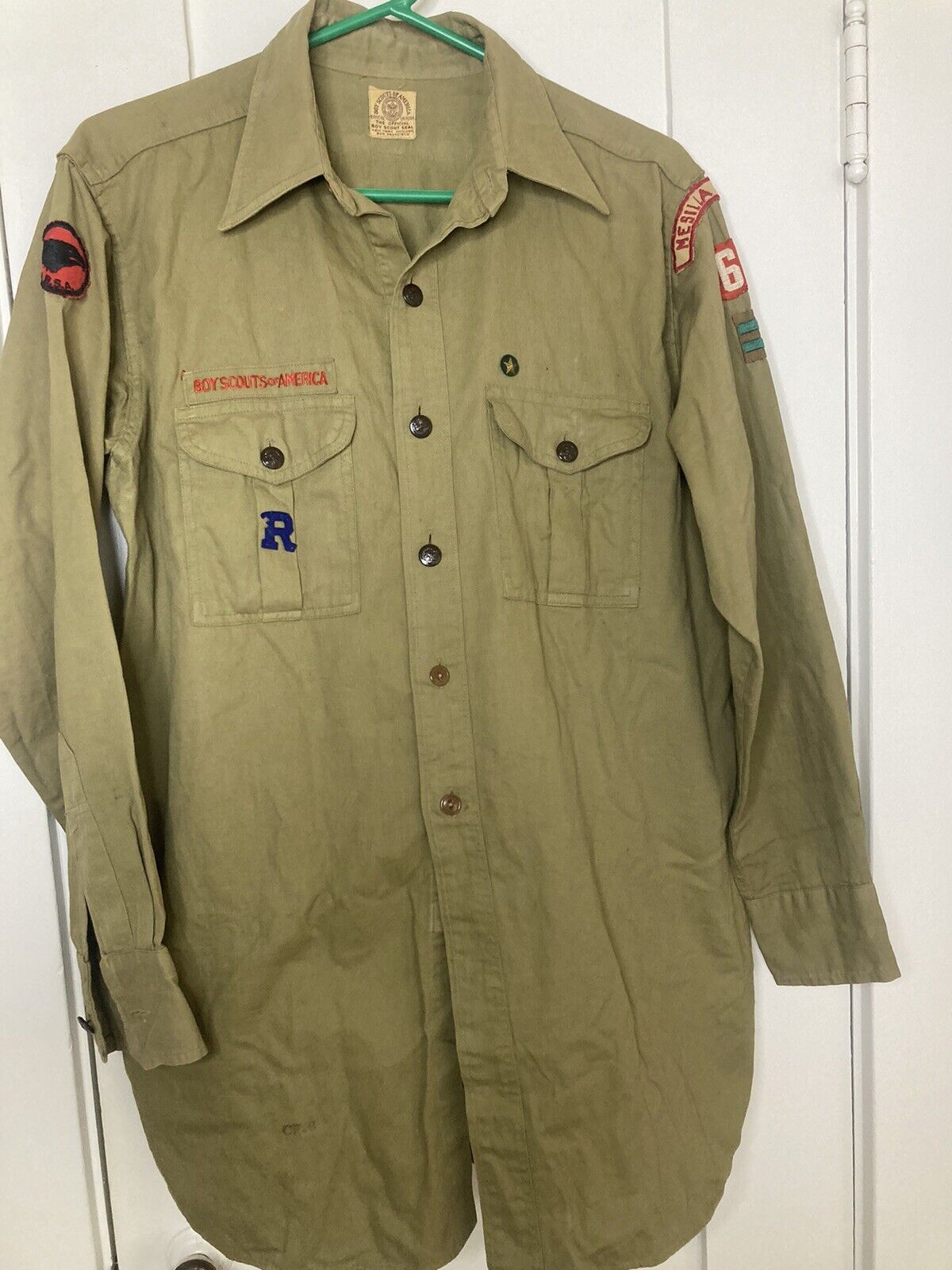 Vintage 1940’s Boy Scouts of America Official Uniform Shirt Adult Medium 