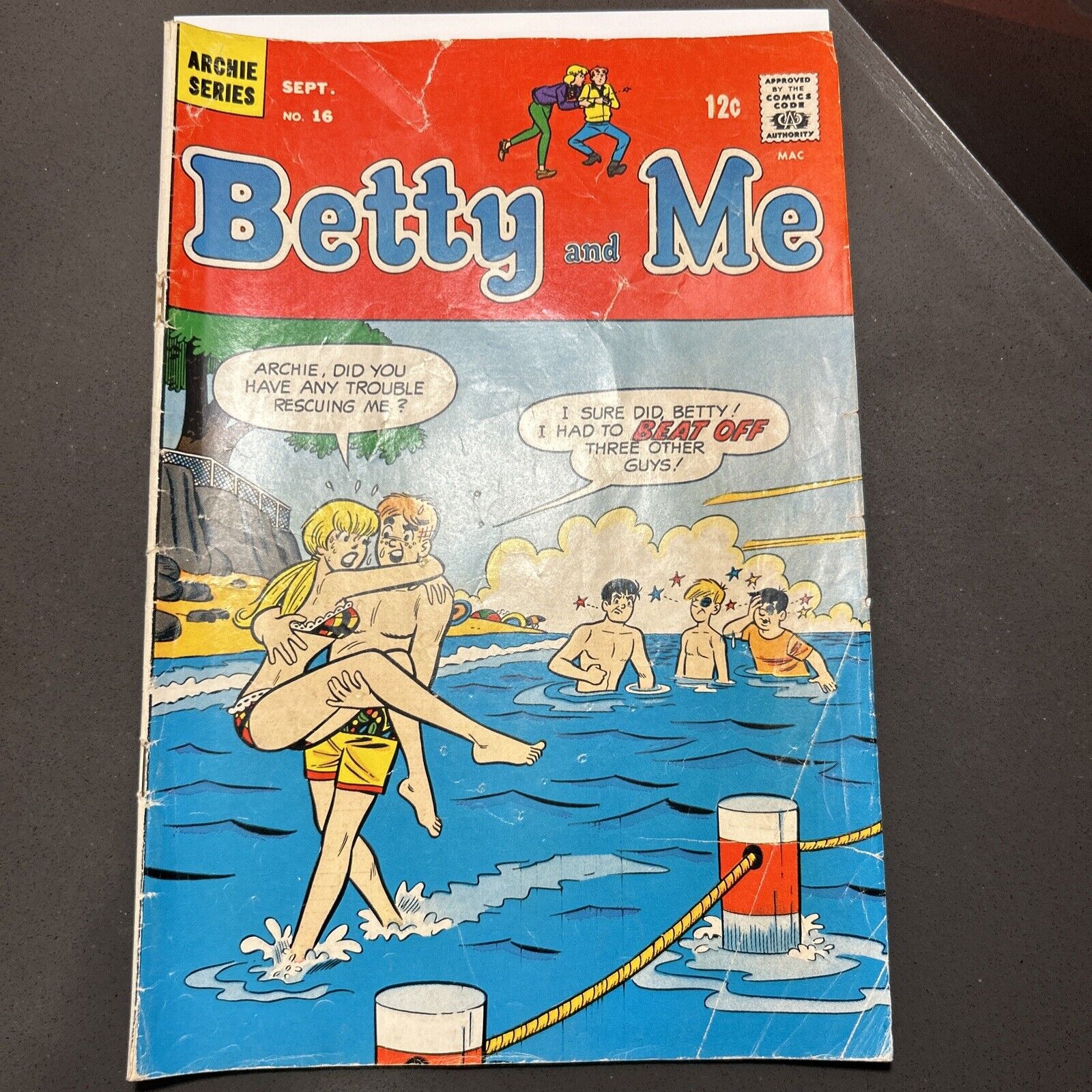 Betty and Me #16 (September 1968, Archie Comics) Classic Innuendo Cover Bikini