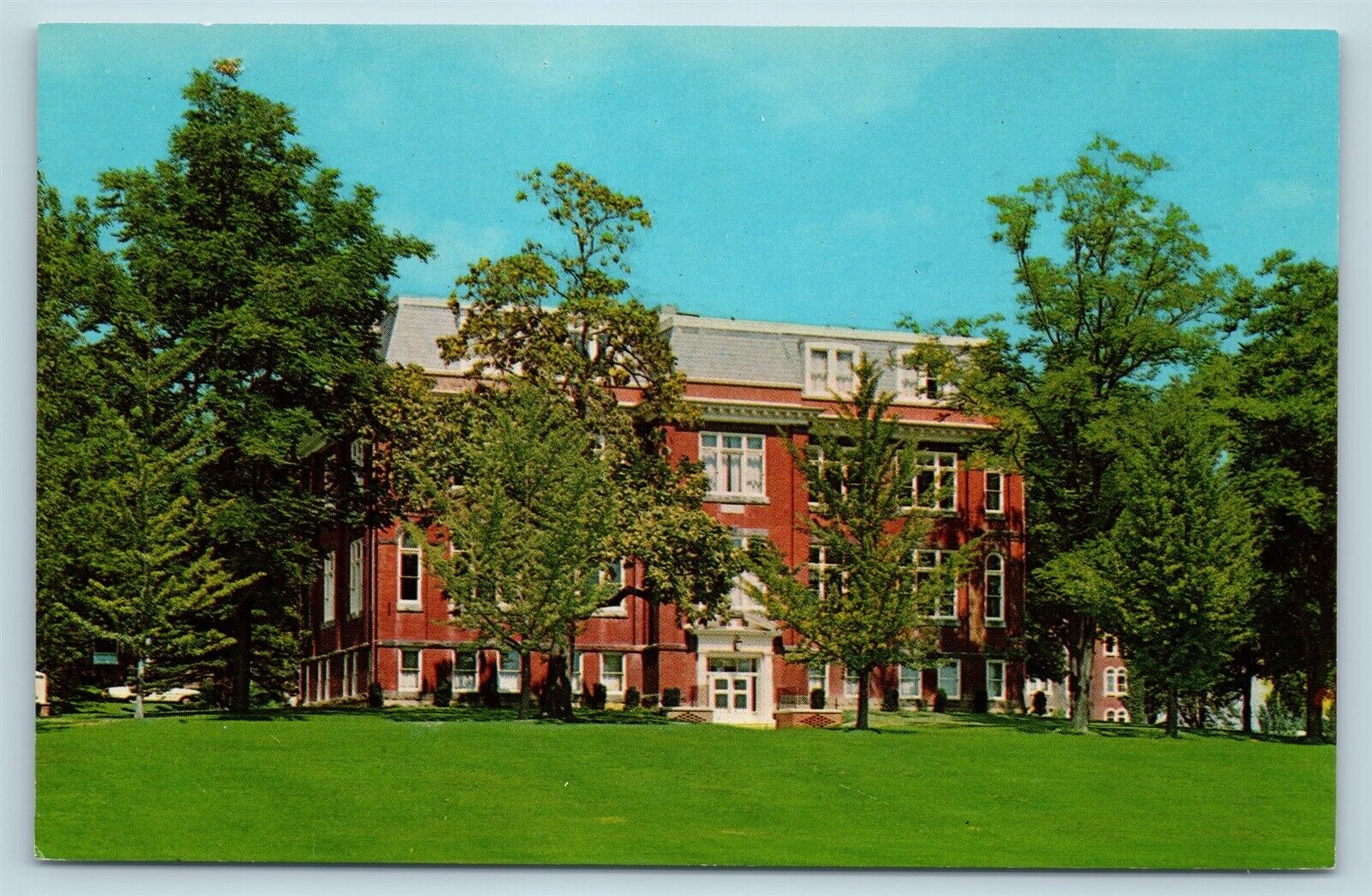  Postcard PA Selinsgrove Susquehanna University Steele Hall c1950s T18
