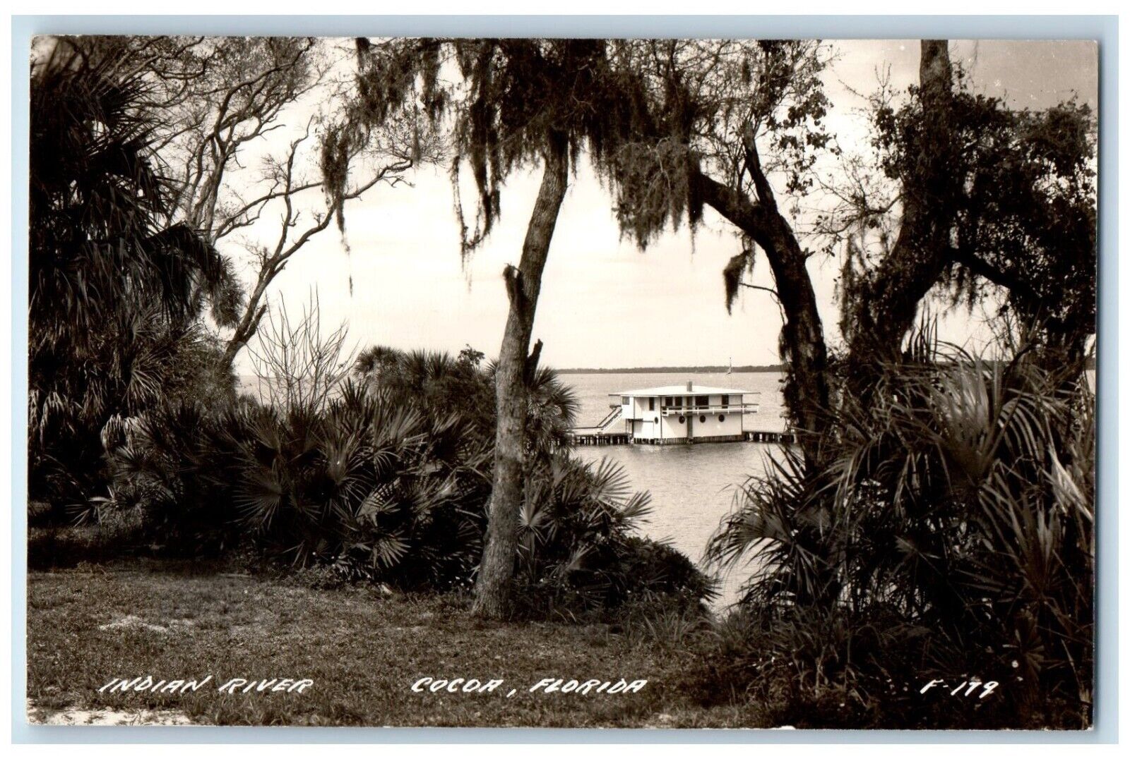 c1940's Indian Rive View Cocoa Florida FL RPPC Photo Unposted Postcard