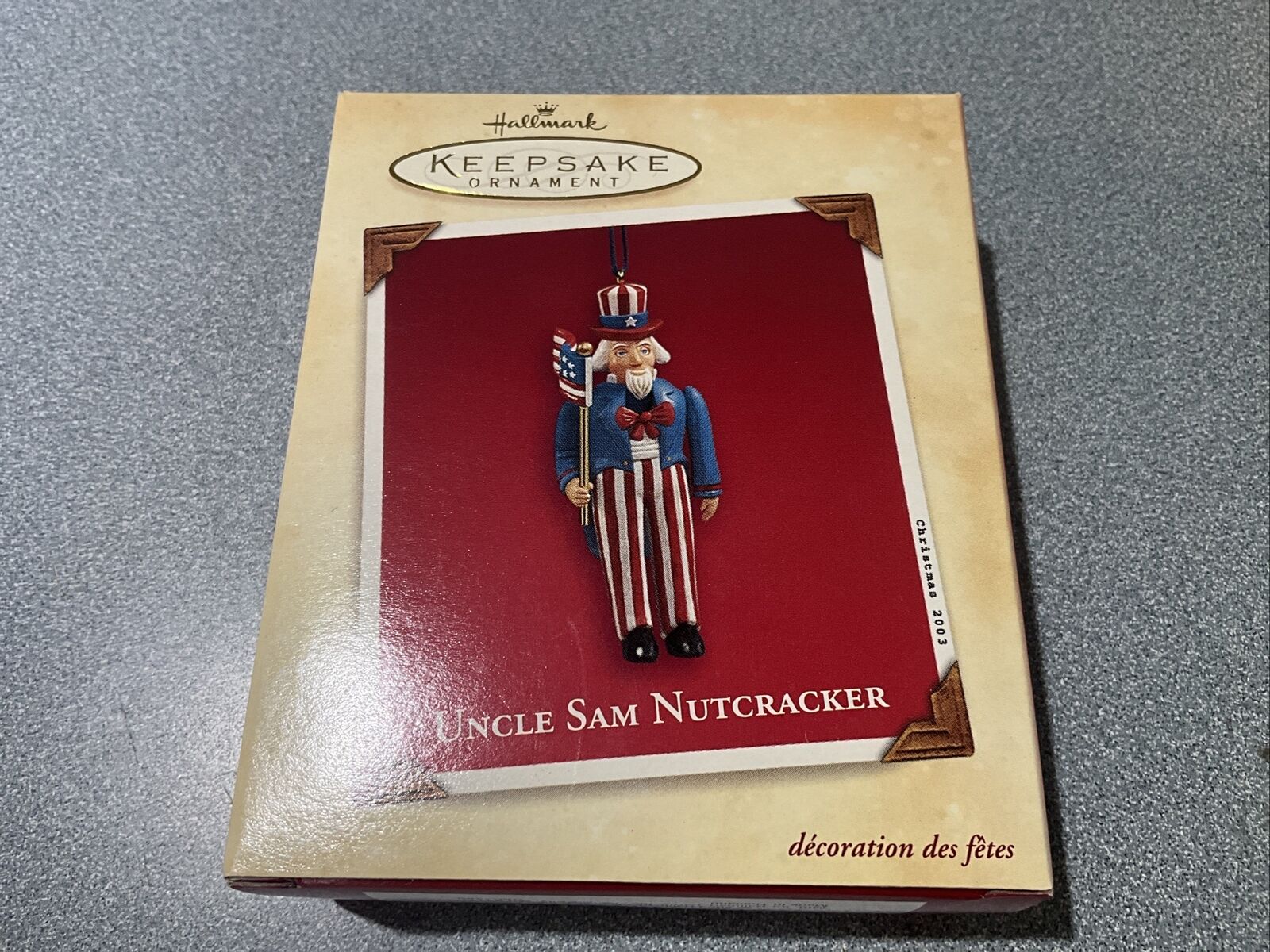 2003 NEW Uncle Sam Nutcracker Hallmark Keepsake Ornament Christmas  America Flag