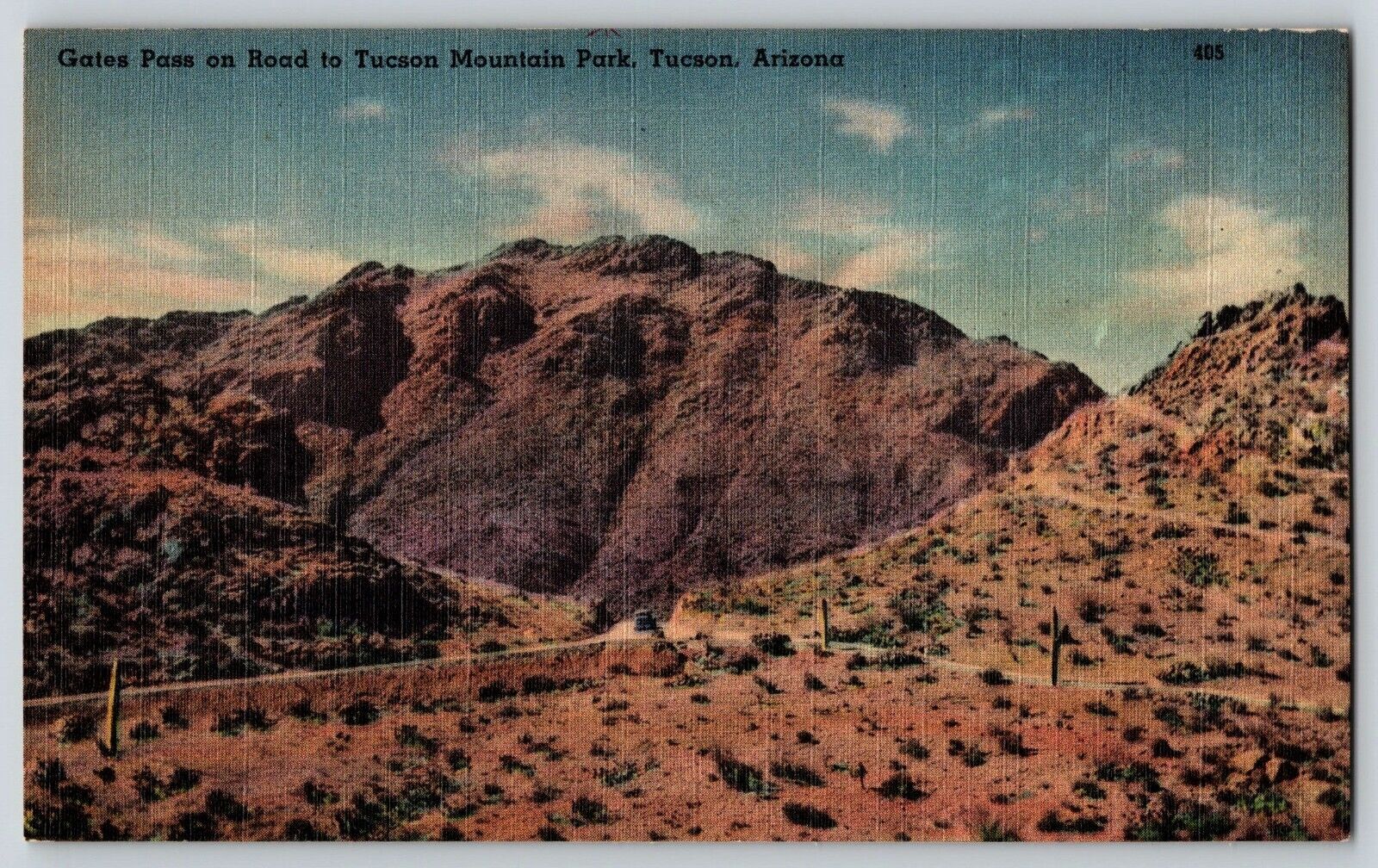 Postcard Gates Pass on Road to Tucson Mountain Park - Tucson Arizona