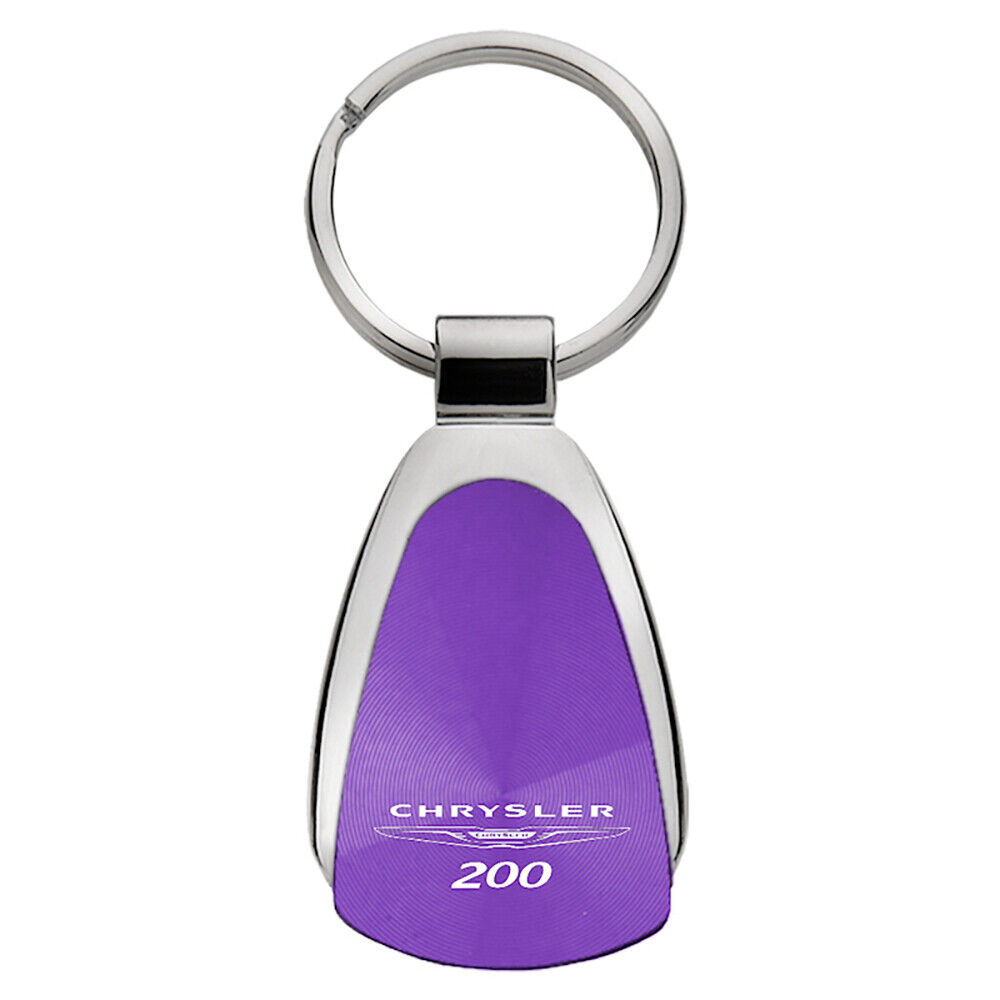Chrysler 200 Keychain & Keyring - Chrome with Purple Teardrop Key Chain Fob