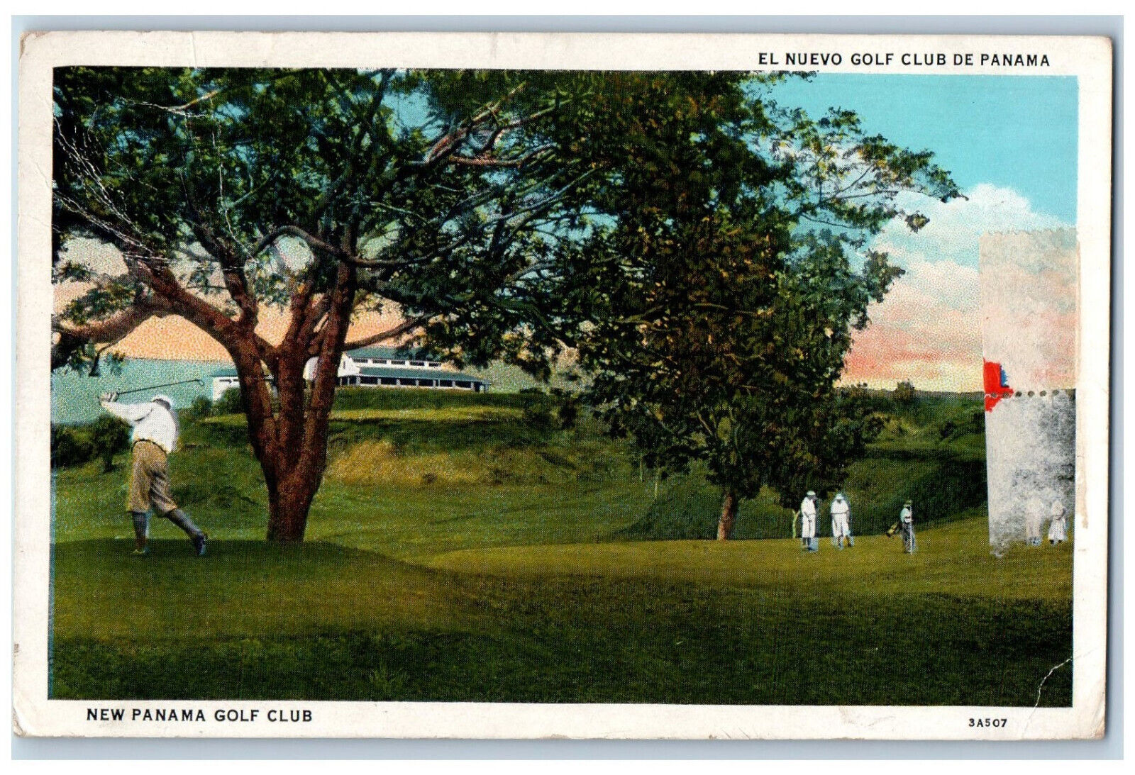 Dorozal Canal Zone Panama Postcard New Panama Golf Club 1934 Vintage