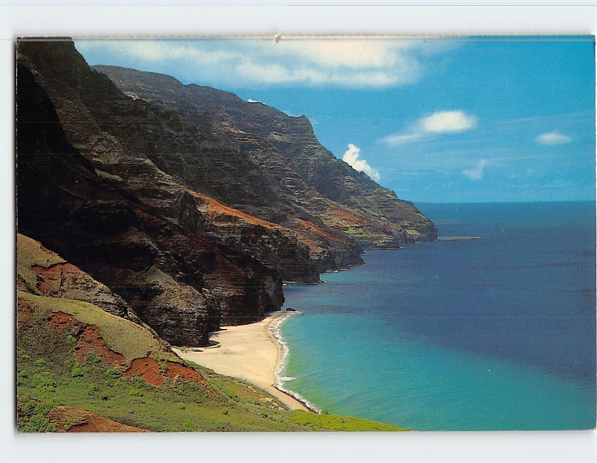 Postcard Beautiful Kalalau Beach on the Na Pali Coast Hawaii USA