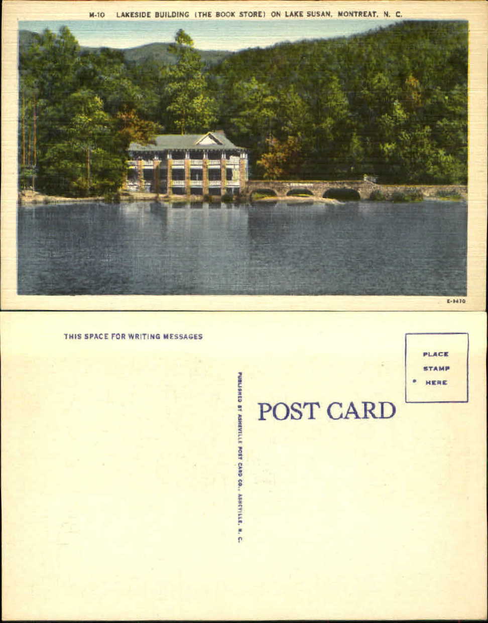 Lakeside Building Book Store Lake Susan Montreat North Carolina NC 1930s