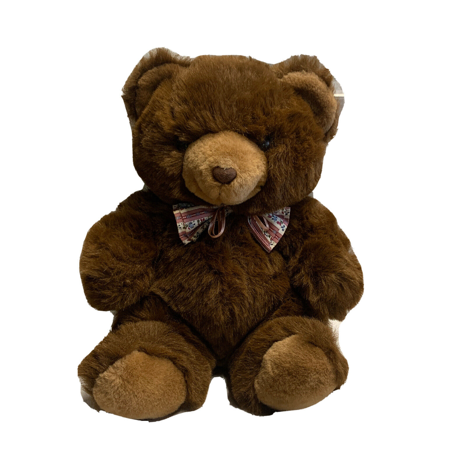 Vintage Teddy Bear Brown Fluffy 35cm High