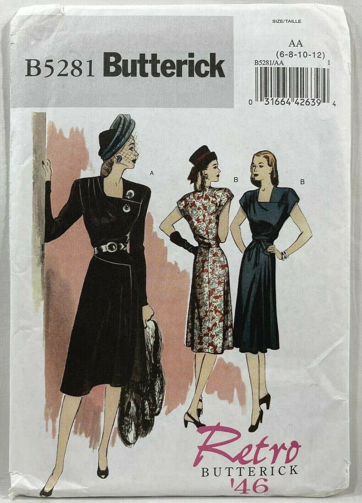 2008 Butterick Sewing Pattern B5281 Womens Dress & Belt 2 Styles Size 6-12 10173