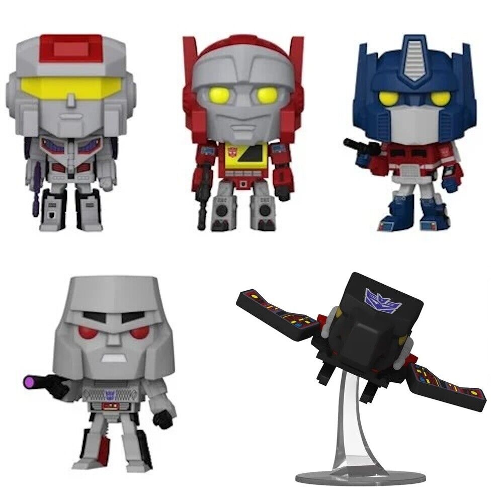 Funko POP Retro Toys - G1 Transformers Set of 5 - Laserbeak Optimus Megatron +