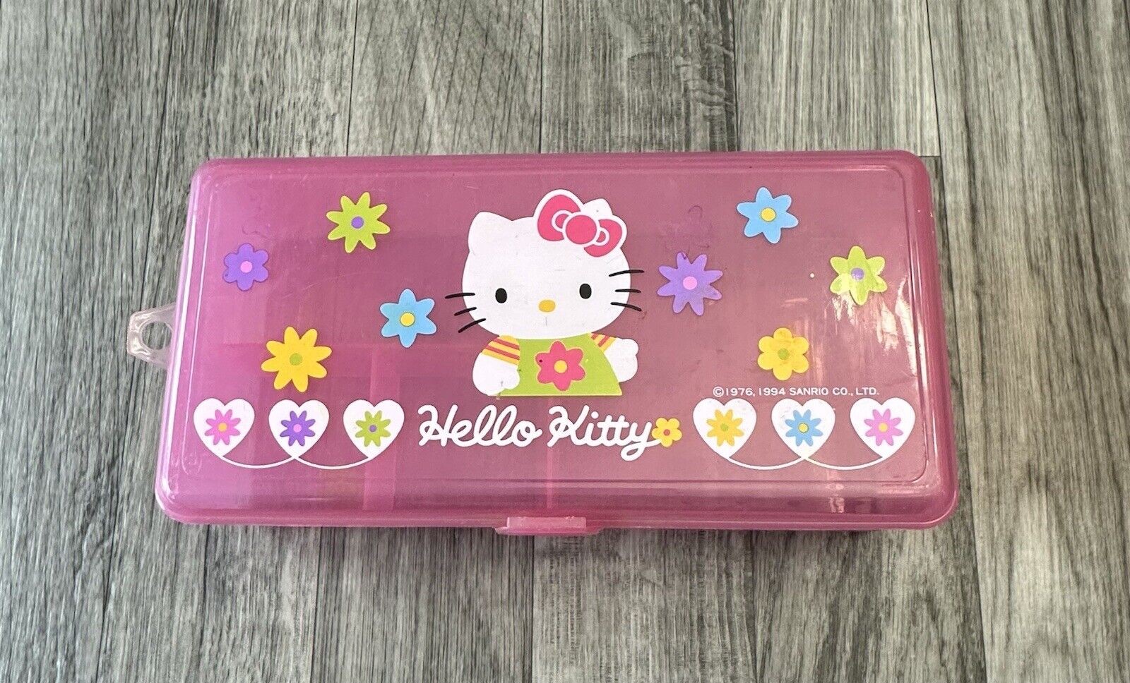 Vtg 1994 Sanrio Hello Kitty Snack Trinket Storage Box Container Made In Taiwan