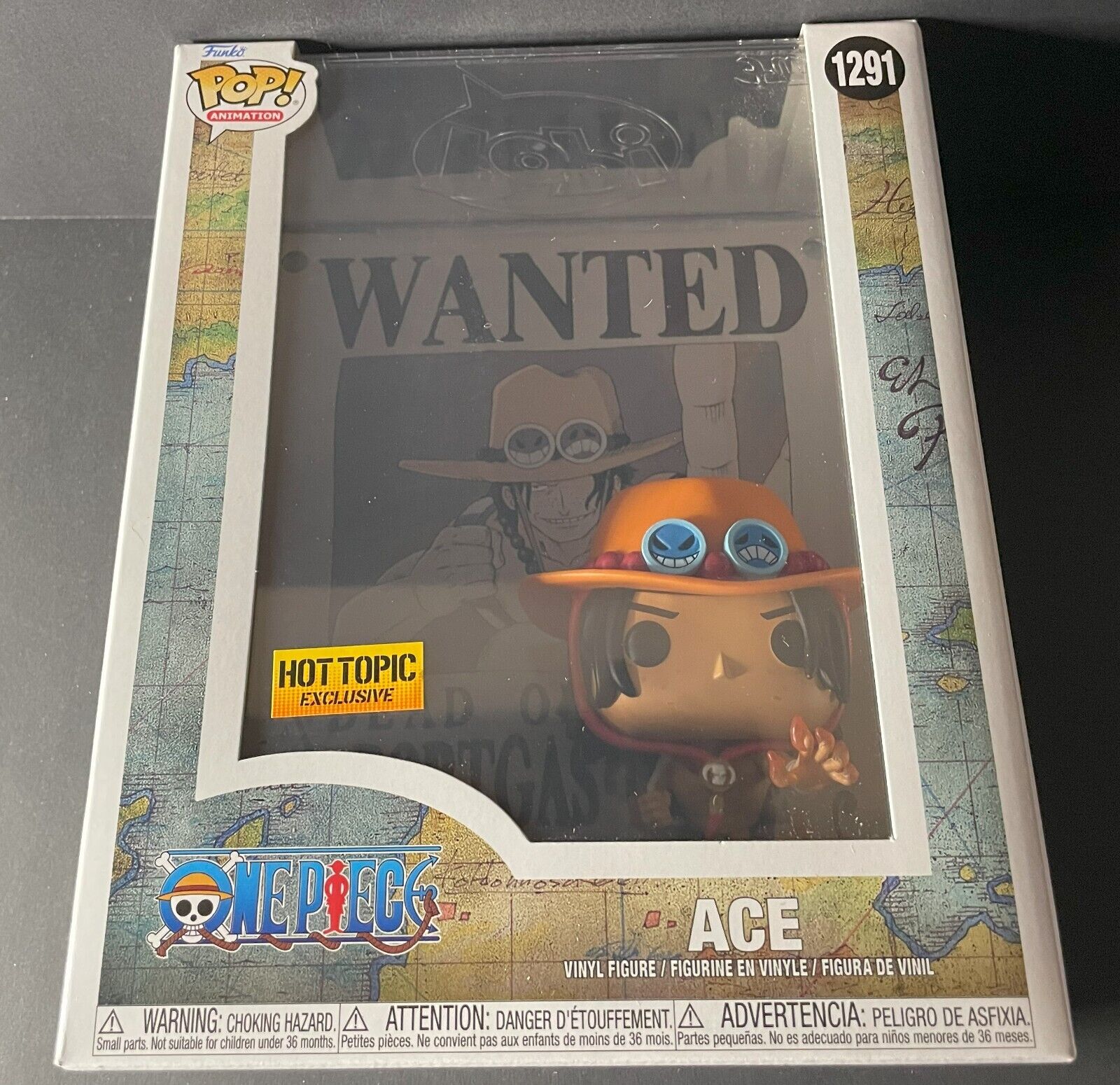 One Piece Wanted Ace Funko Pop Poster-Hot Topic Exclusive