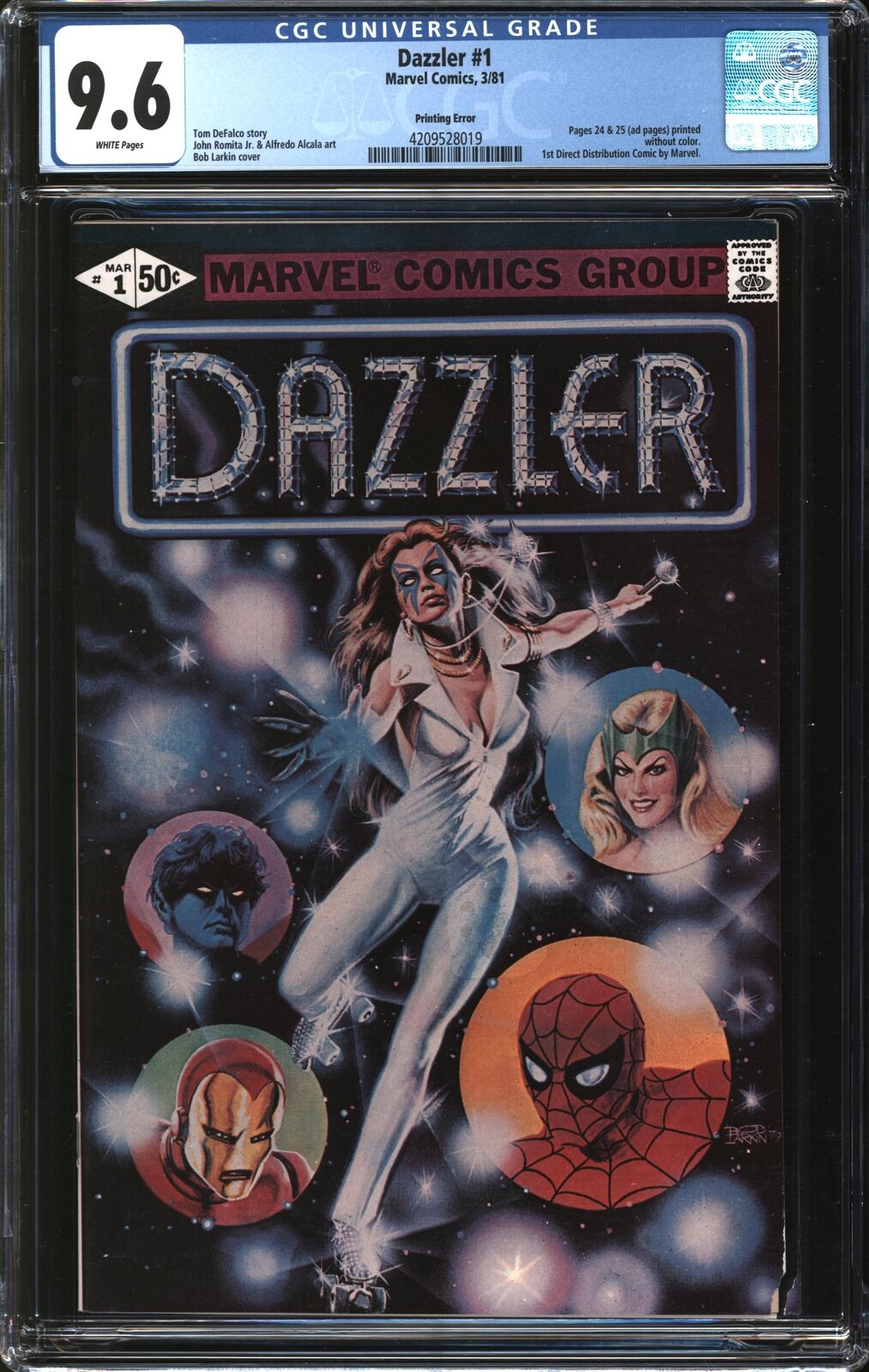 Dazzler (1981) #1 Printing Error CGC 9.6 NM+