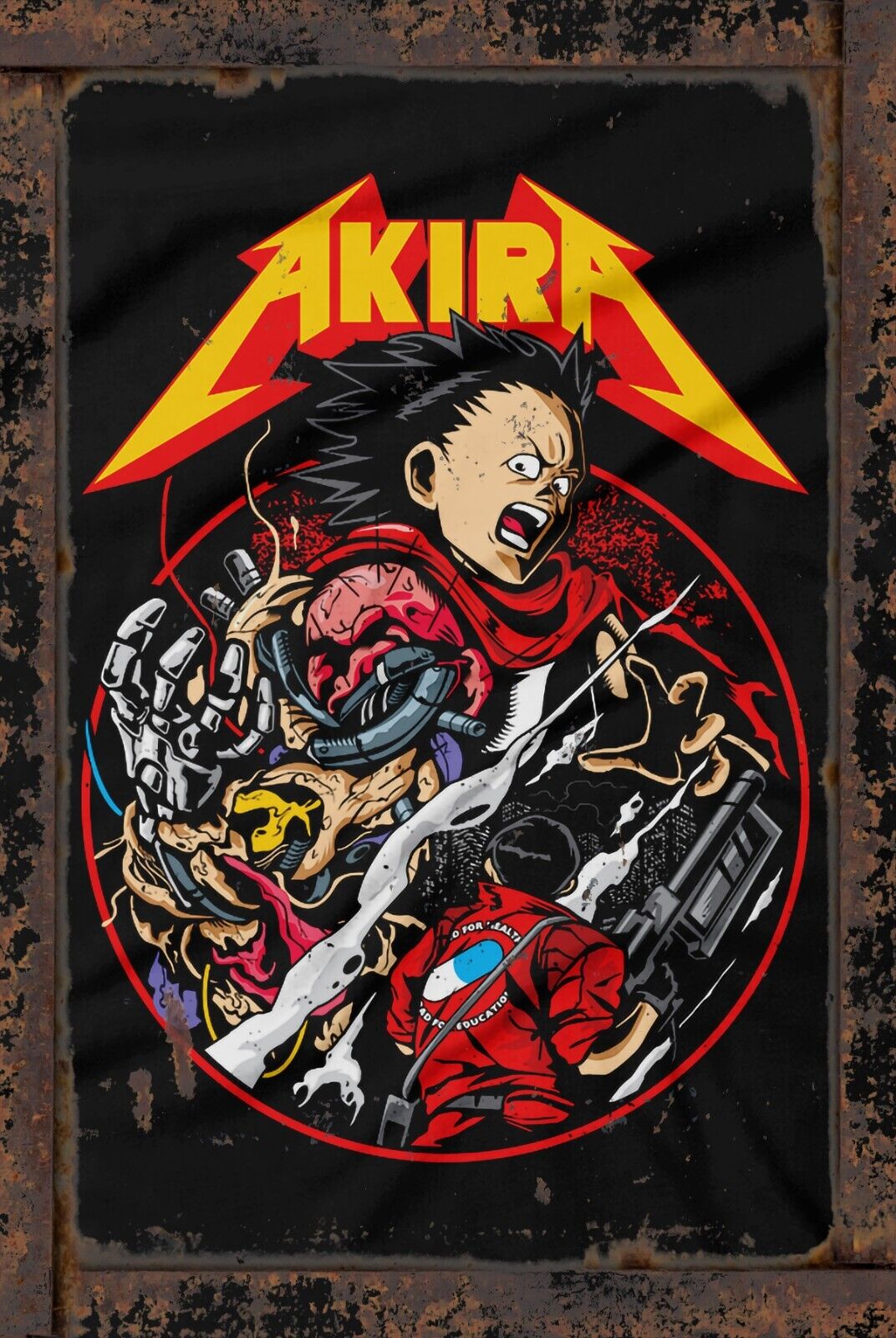 Akira (1988) 8x12 Rustic Vintage Style Tin Sign Metal Poster