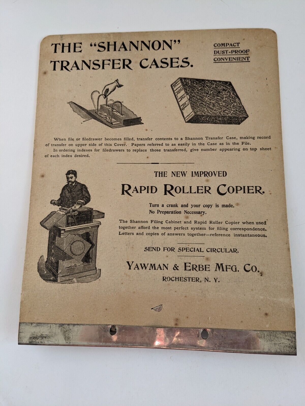 Shannon Transfer Cases Yawman Erbe Advertising Clipboard Rochester NY
