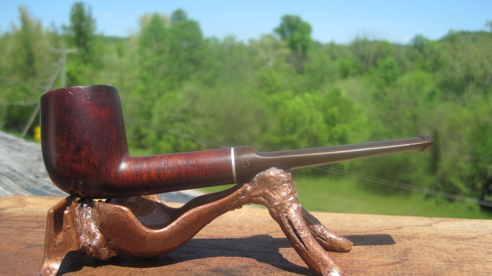 Big Ben London Style Italy Century Old Imported Briar Tobacco Estate Pipe