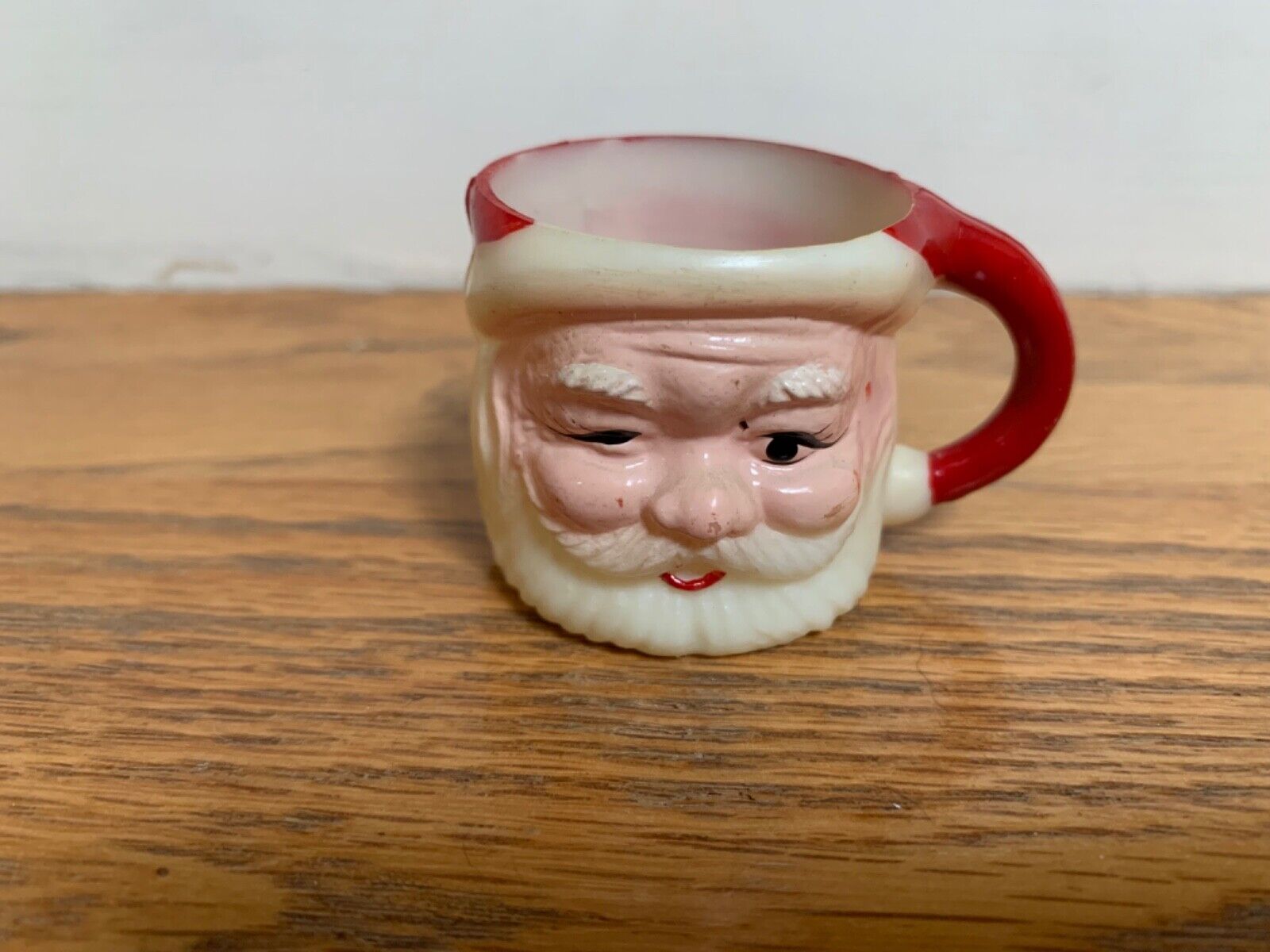 Vintage Winking Santa Claus Mini Christmas Mug
