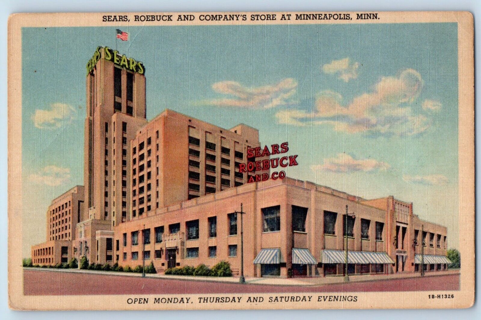 Bloomington Minneapolis MN Postcard Sears Roebuck Company's Store c1940 Vintage