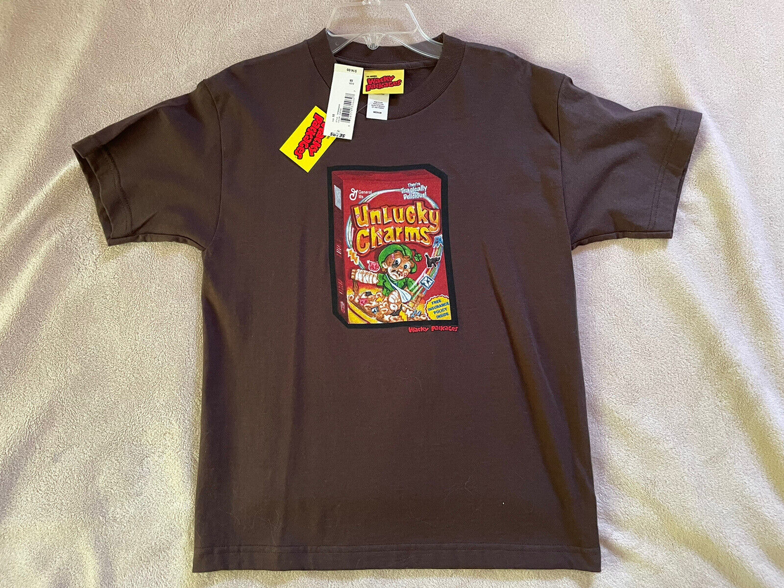 Wacky Packages Unlucky Charms t-shirt kids size medium M new with tags NWT Lucky