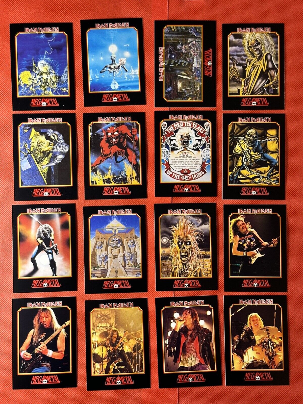 1991 Impel Mega Metal IRON MAIDEN 16 Card Full Set #28-43 PACK FRESH LOOK👀