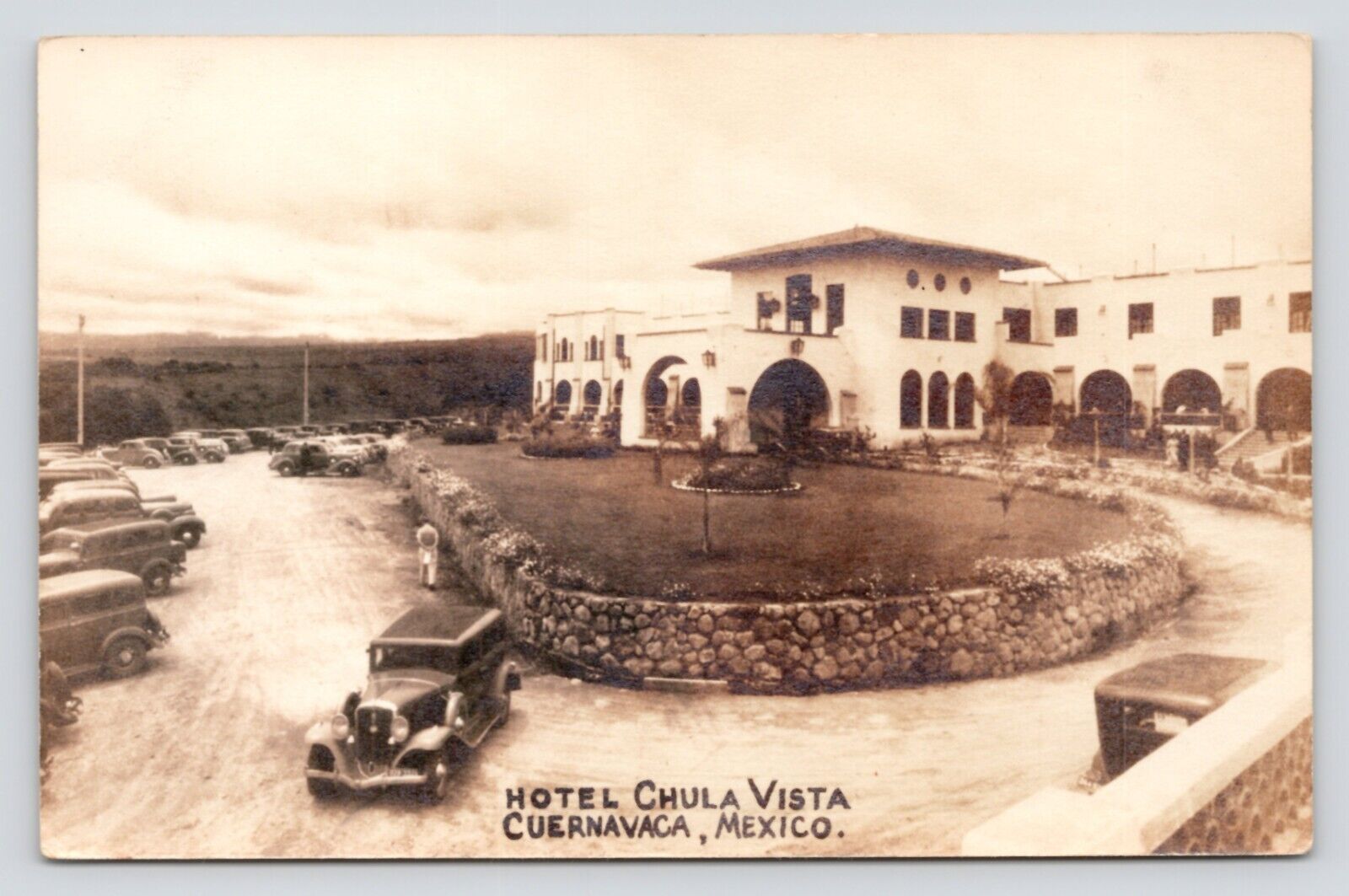 RPPC Hotel Chula Vista Cuernavaca Mexico Birdseye Vintage Unused Photo Postcard
