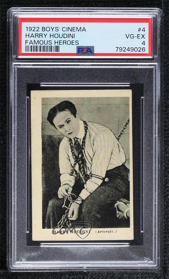 1922-23 Boys\' Cinema Famous Heroes Harry Houdini #4 PSA 4 3q4