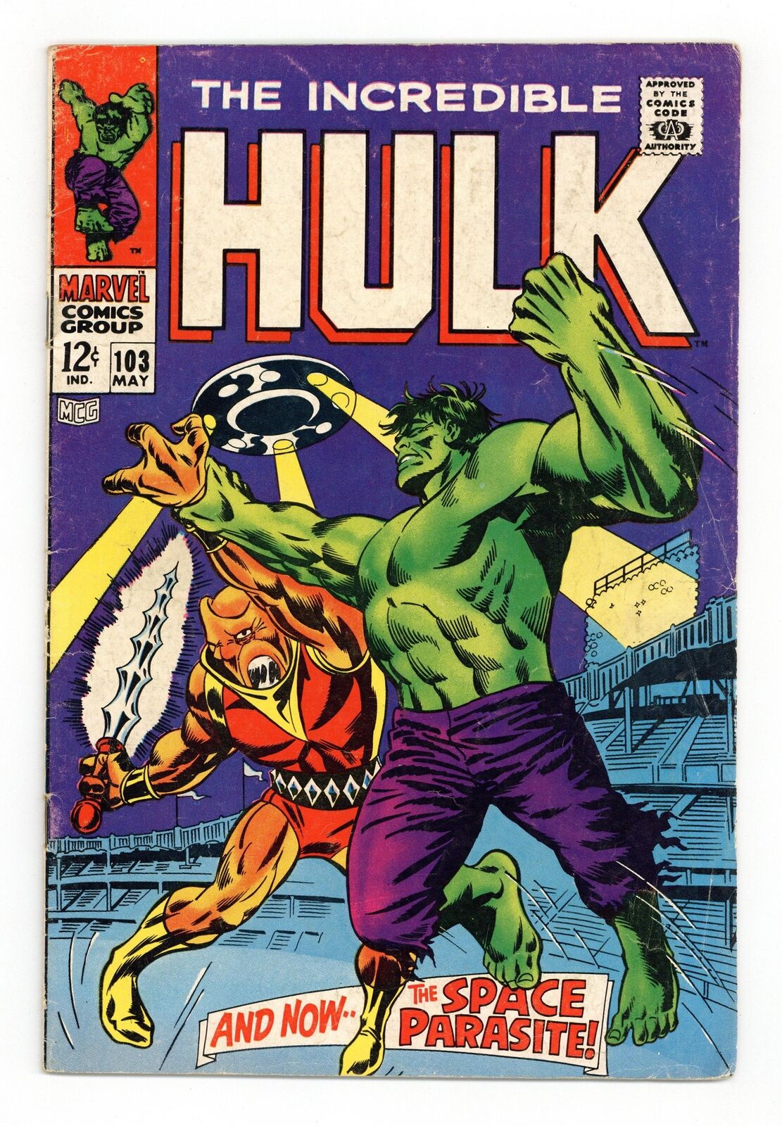 Incredible Hulk #103 VG- 3.5 1968
