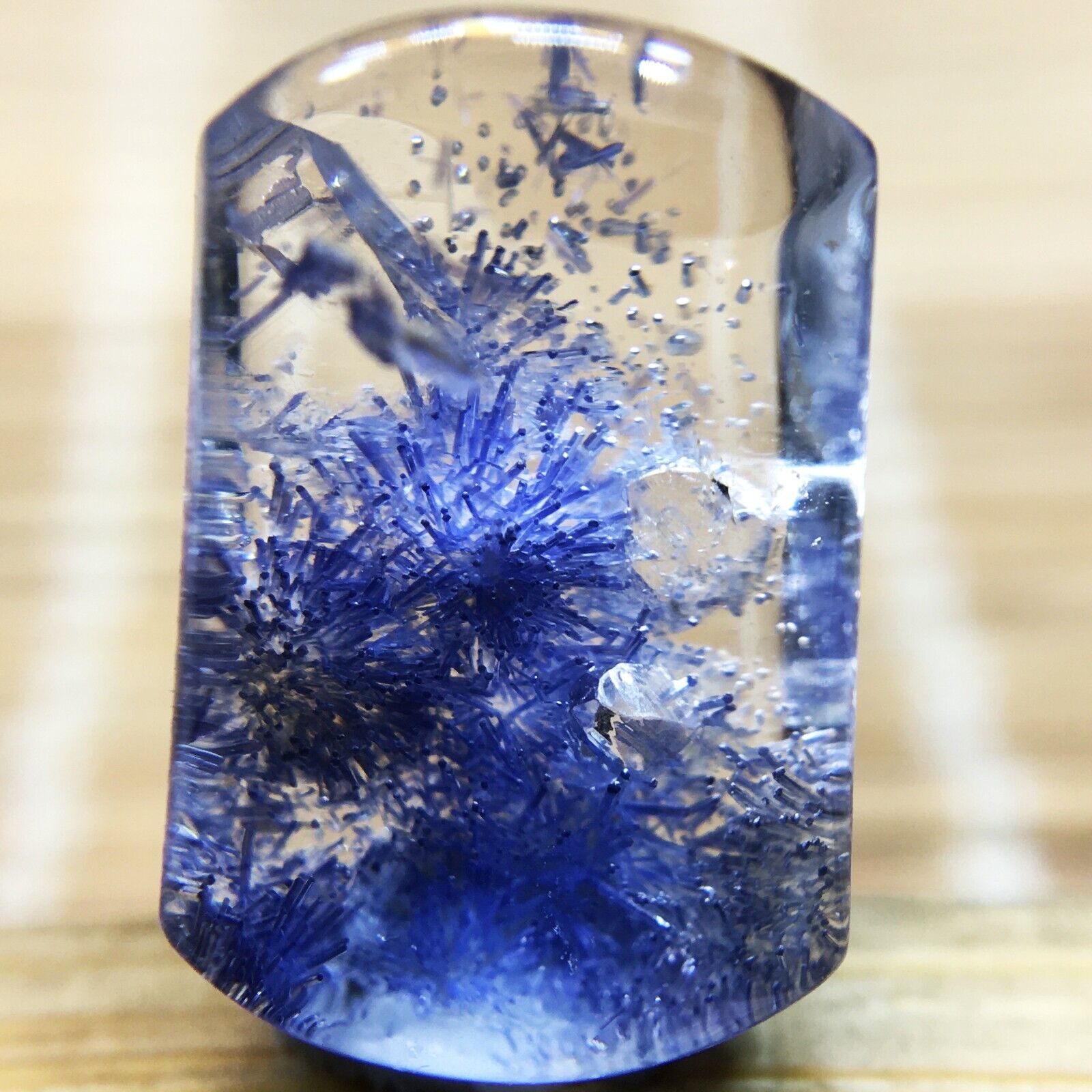 4.3Ct Very Rare NATURAL Dumortierite Quartz “Crystal Inside Crystal” Pendant