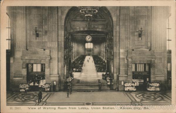 1924 Kansas City,MO Waiting Room From Lobby,Union Station Fred Harvey Missouri
