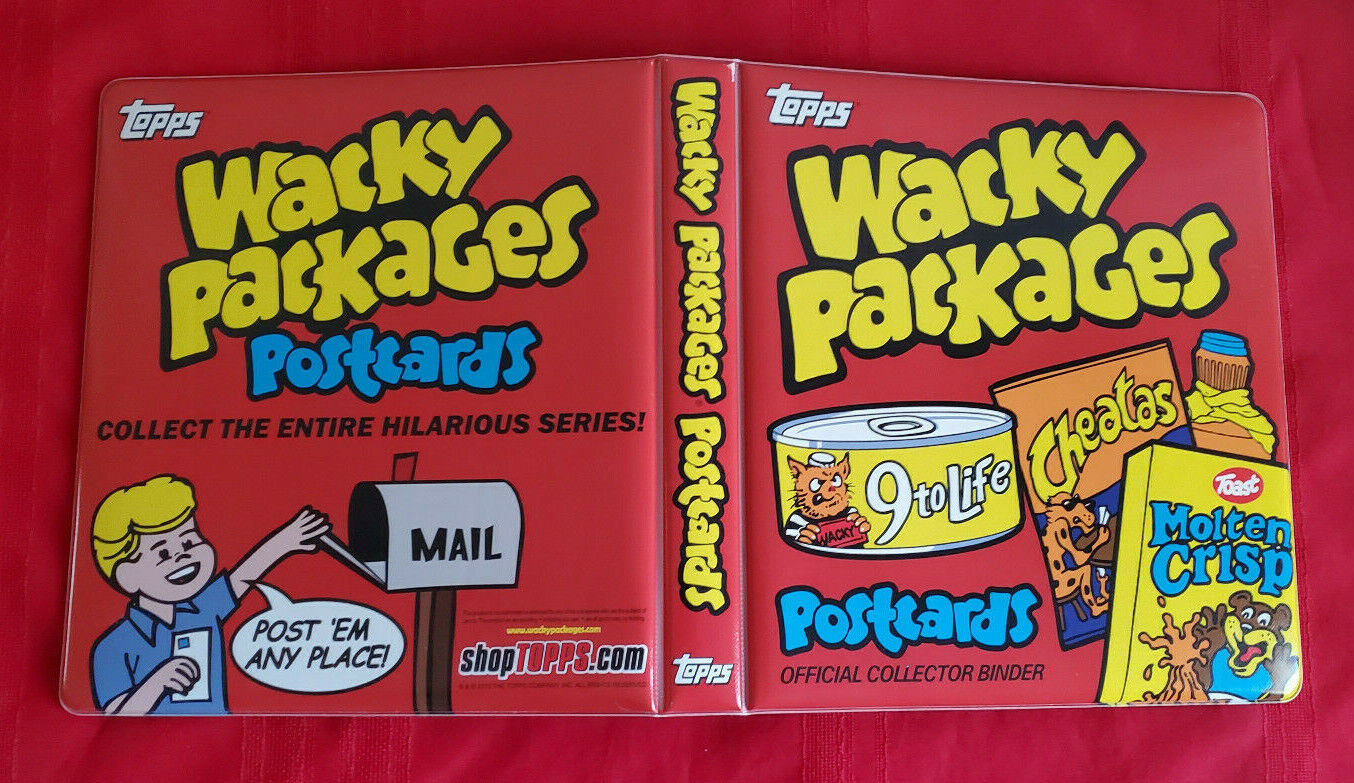 2010 TOPPS WACKY PACKAGES POSTCARDS OFFICIAL RED BINDER   @@ RARE @@