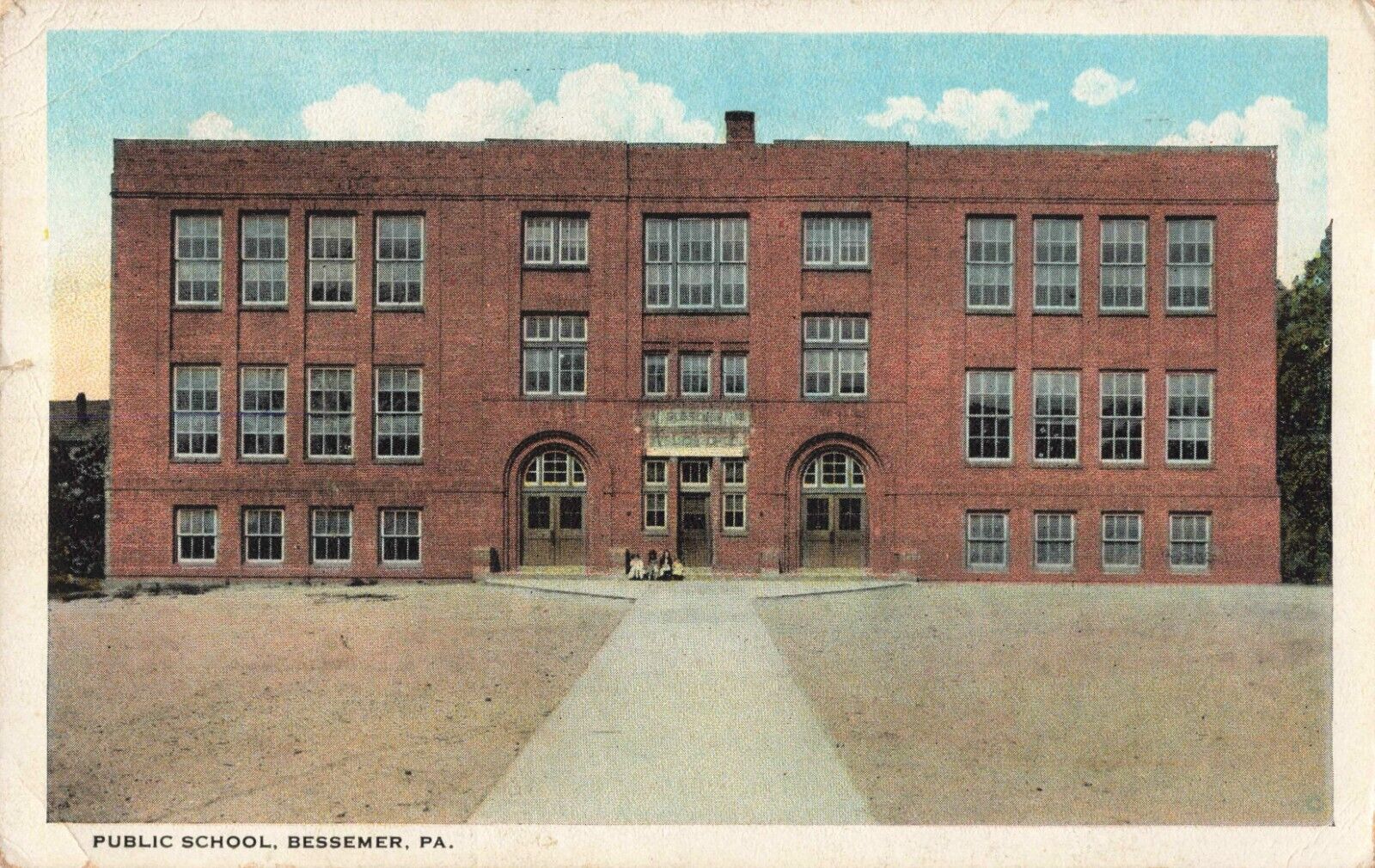 Public School Bessemer Pennsylvania PA c1920 Postcard